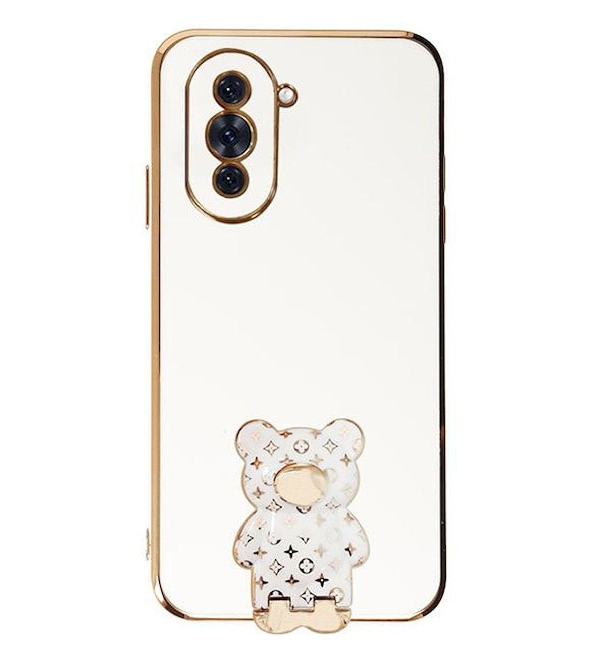 Smcase Huawei Nova 10 Pro Kılıf Standlı Kamera Korumalı Cute Bear Silikon