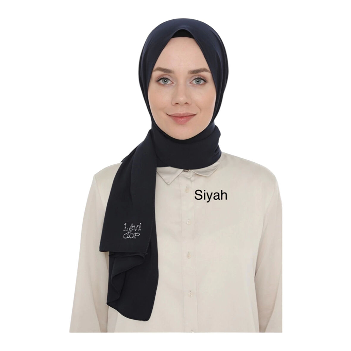 Levidor Medine İpeği Şal Siyah