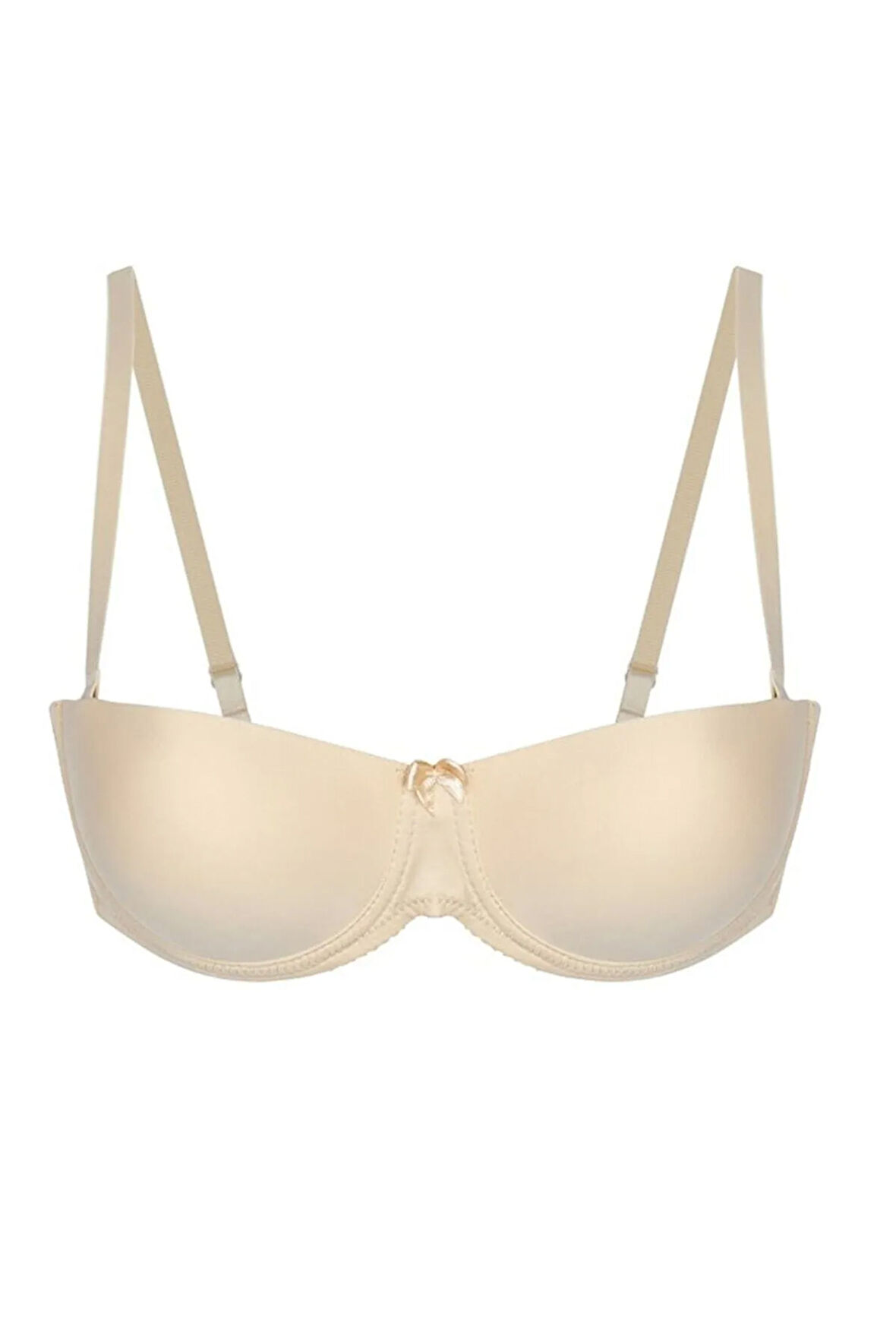 Kadın Ten Straplez Desteksiz Balenli Sütyen