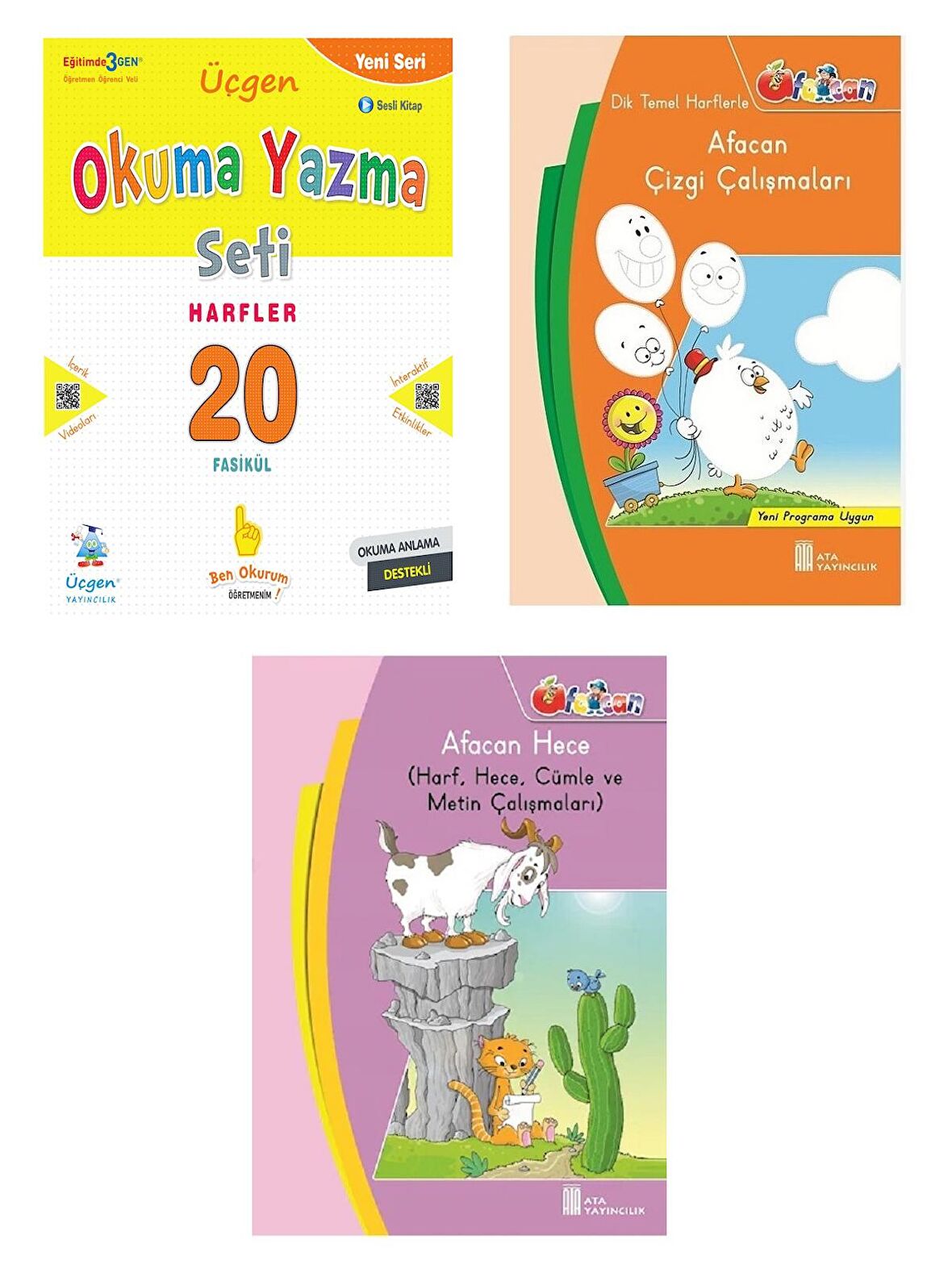 1.Sınıfa Hazırlık Seti (Afacan Hece +Çizgi Çalışmaları+20 Fasikül Harfler)