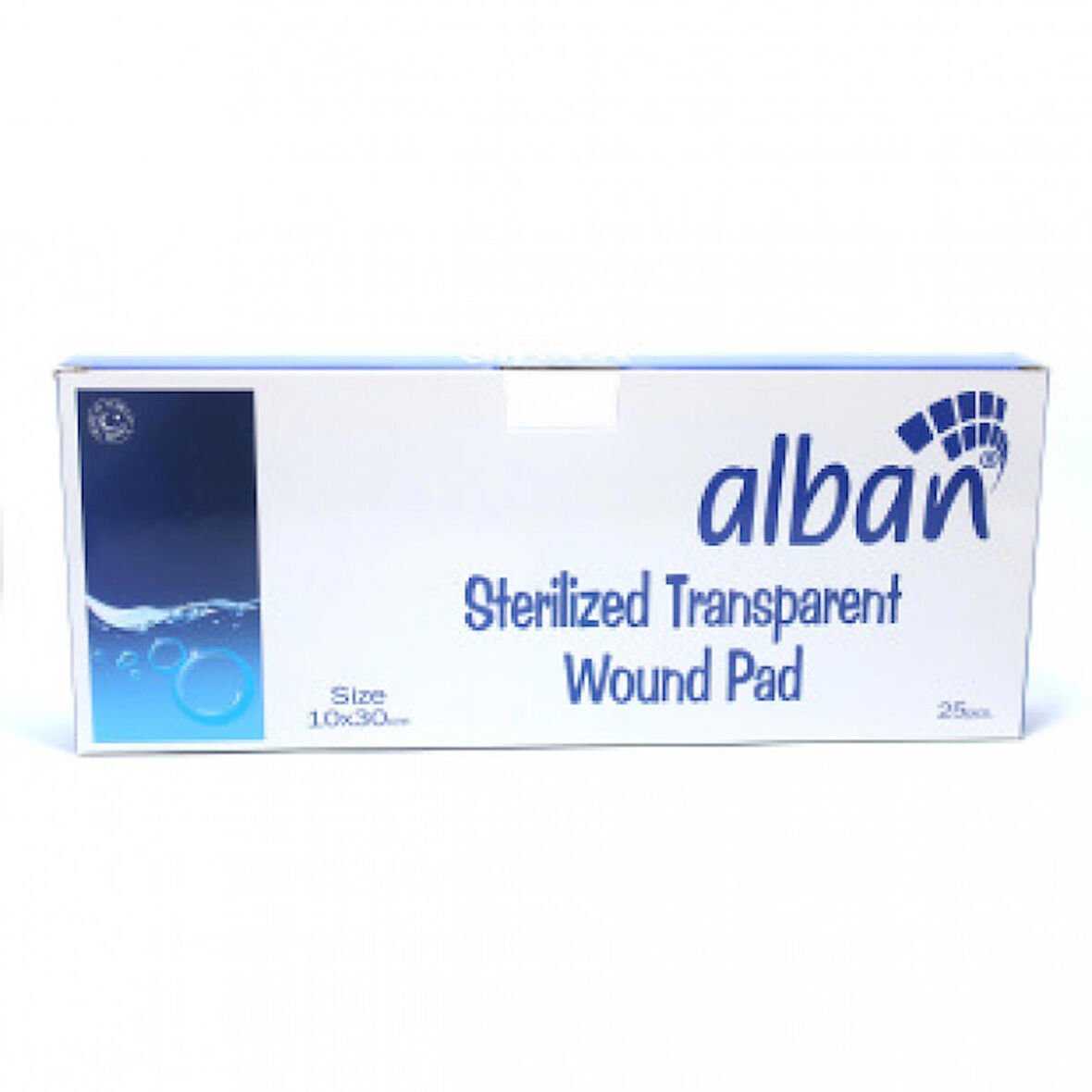 Alban Steril Şeffaf Yara Pedi-Banyo Bandı 10x30 cm 25'li
