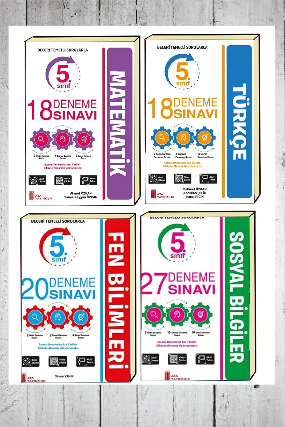 Ata 5.Sınıf Türkçe-Matematik-Fen Bilimleri-Sosyal Bilgiler Deneme Seti