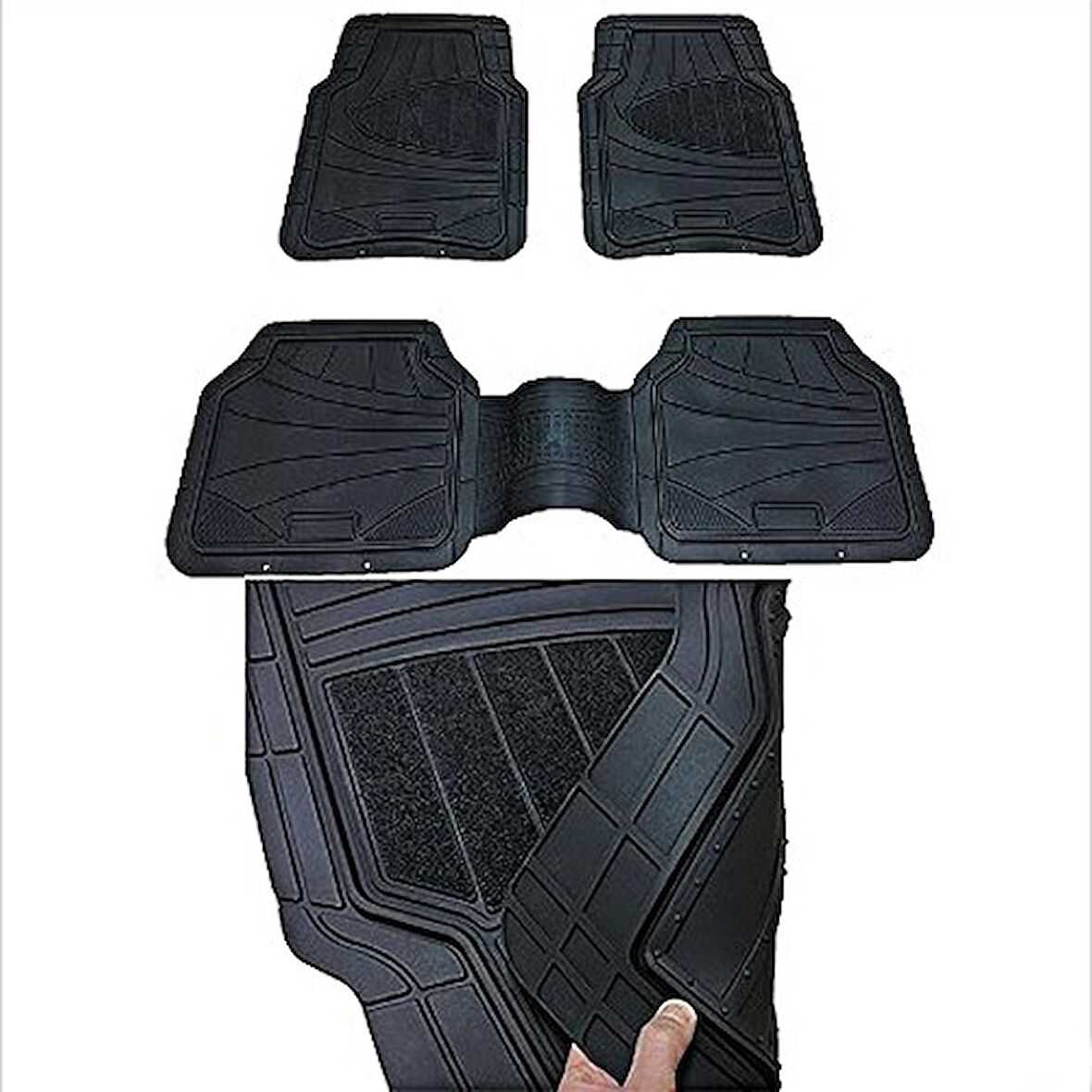 Mitsubishi Lancer 2003-2007 Kauçuk Oto Paspas Siyah