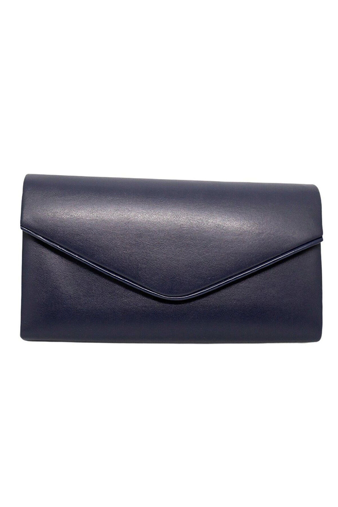 Gemma Lacivert Mat Zarf Model Biyeli Kadın Abiye Clutch Çanta
