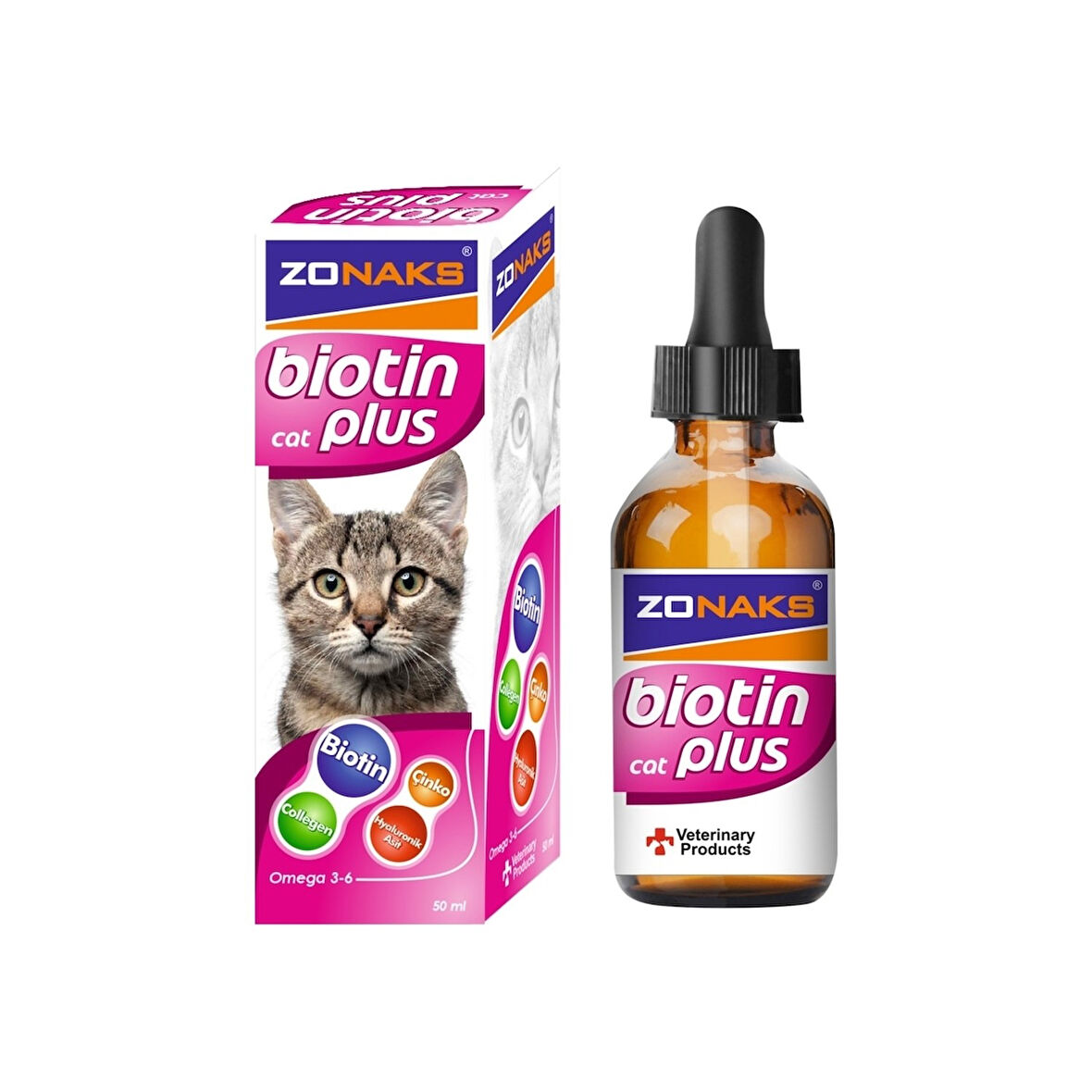 Yetkili Satıcı - Zonaks Kedi Tüy Dökümü Azaltıcı Biotin 50 ml