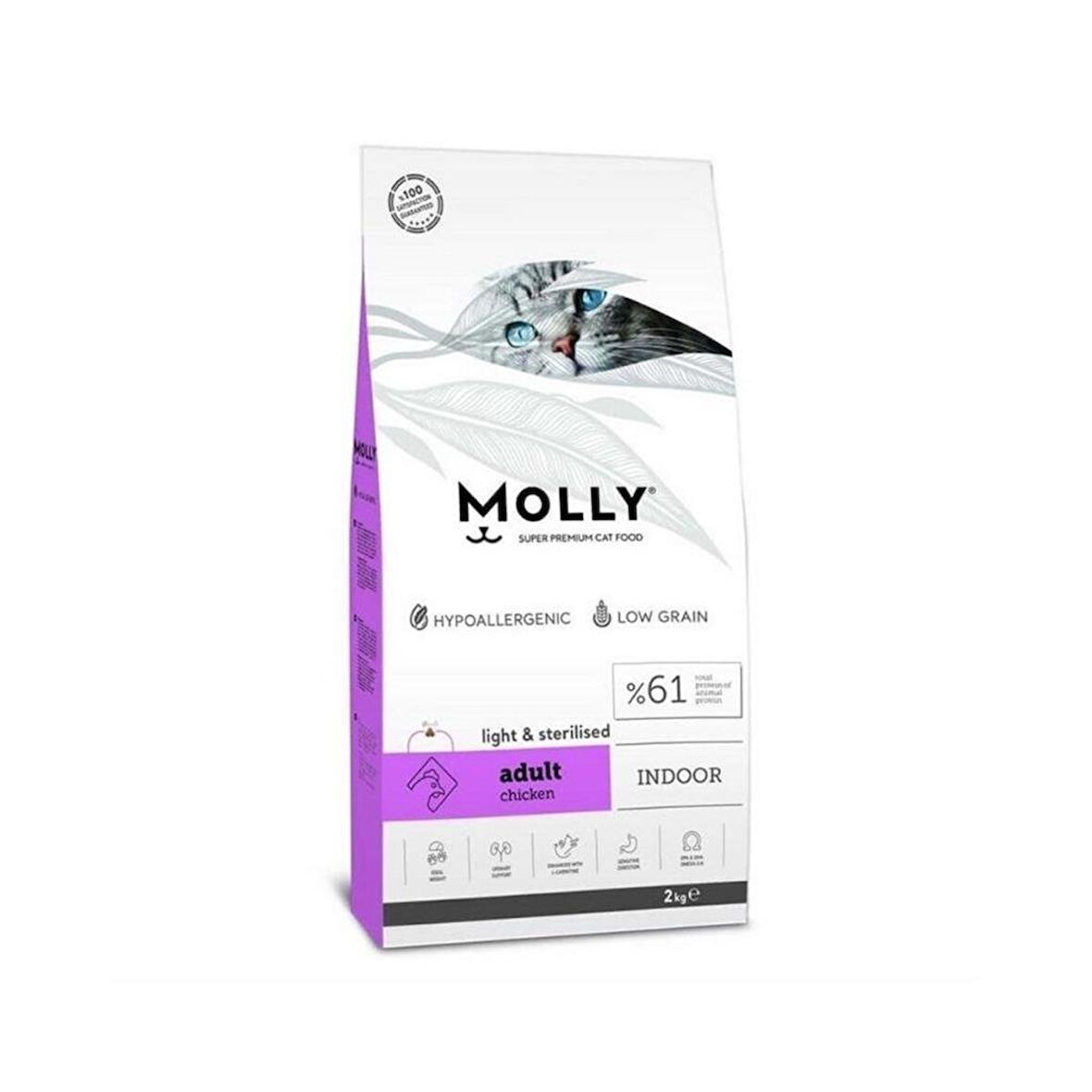 Molly Kısırlaştırılmış Kedi Maması Sterilised Tavuklu 2 Kg