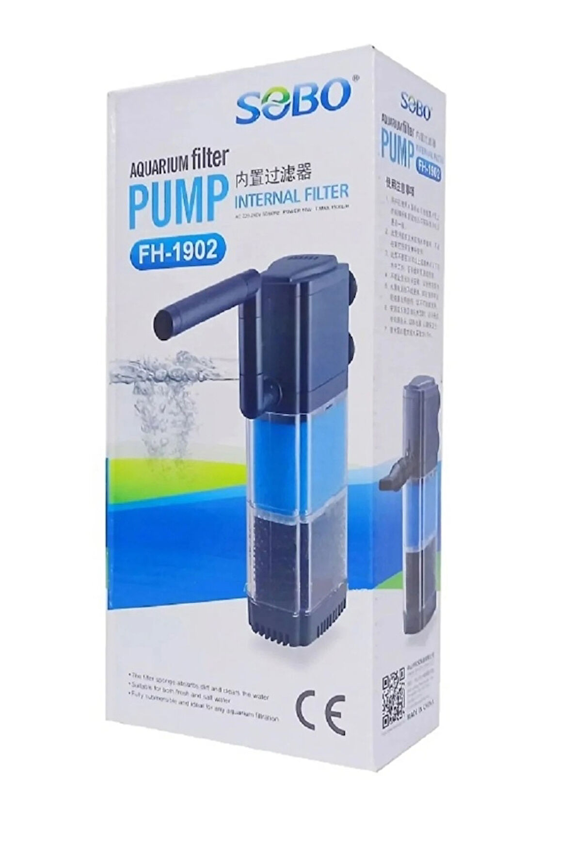Sobo FH-1902 Akvaryum İç Filtre 1500Lt / H 19 waat