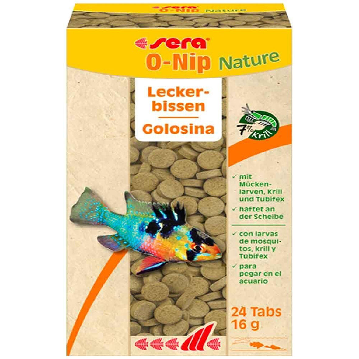 Sera O-Nip Nature Tablet Balık Yemi / 24 Tablet