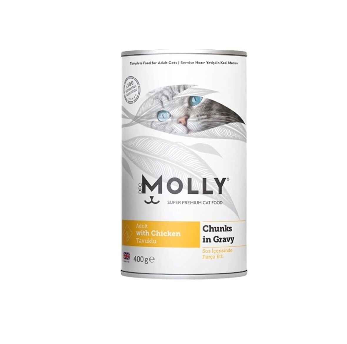 Molly Tavuklu Gravy Soslu Yetişkin Kedi Konservesi 400 Gr