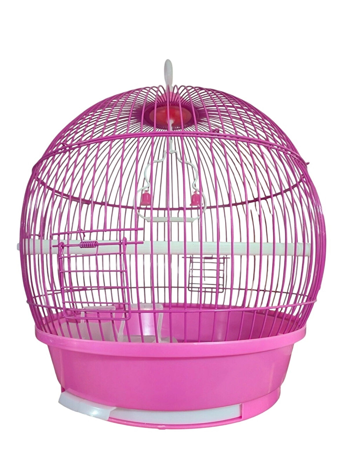 Pembe Büyük Boy Dünya Muhabbet Kuş Kafesi 40x38 cm