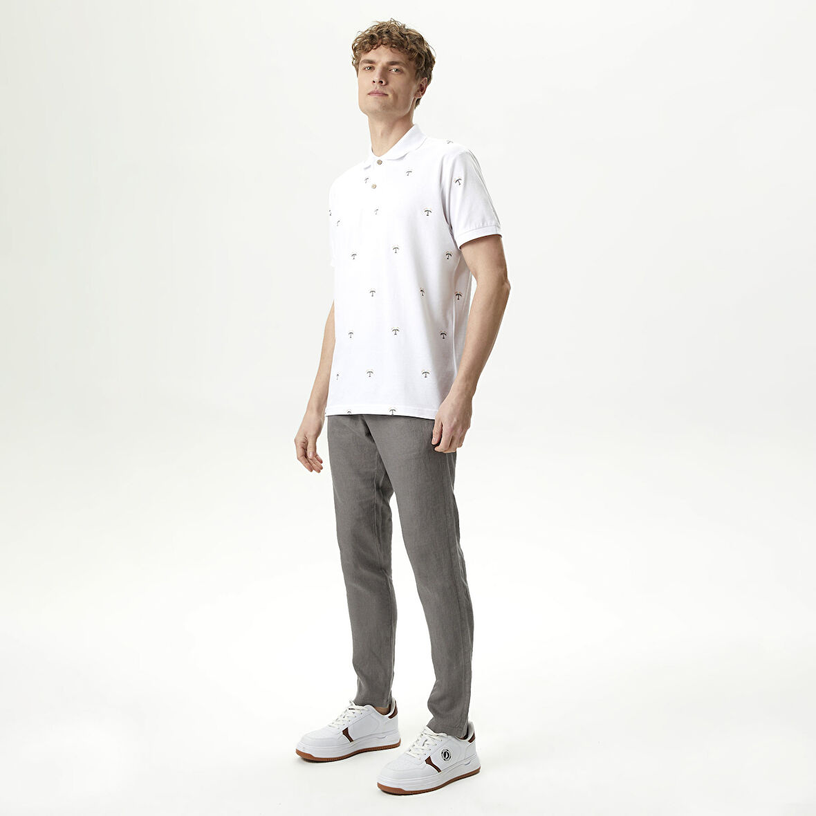 Nautica Erkek Gri Keten Pantolon