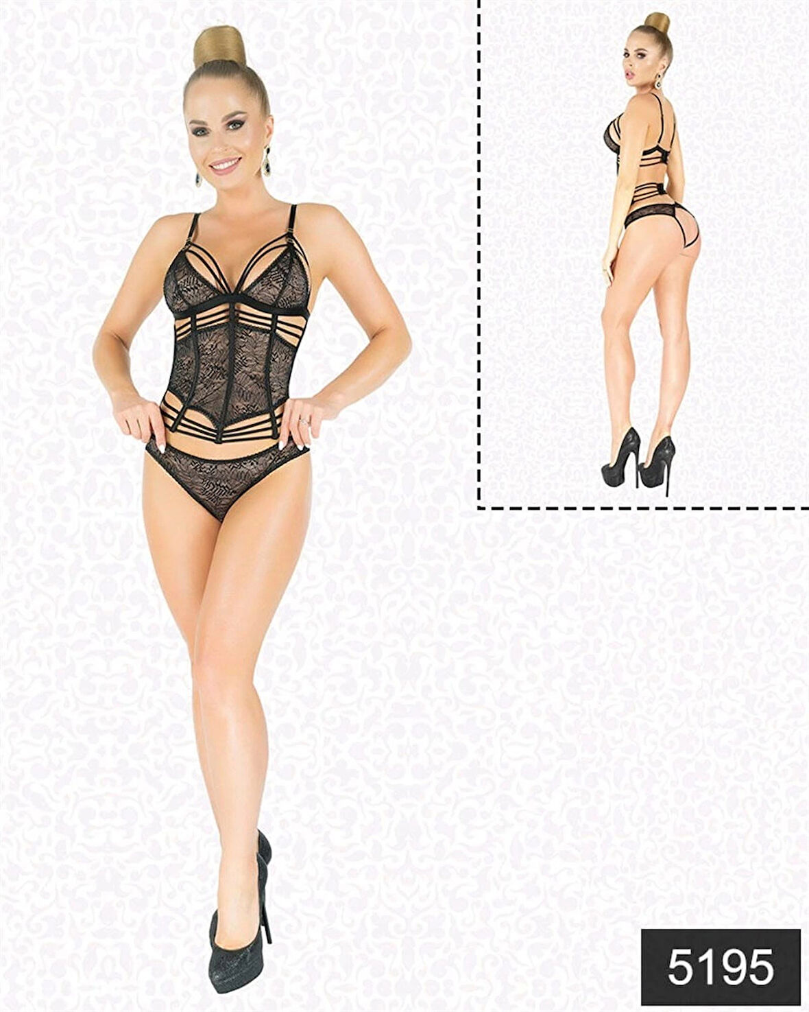 Bicomi Simli Dantel Büstiyer Takım