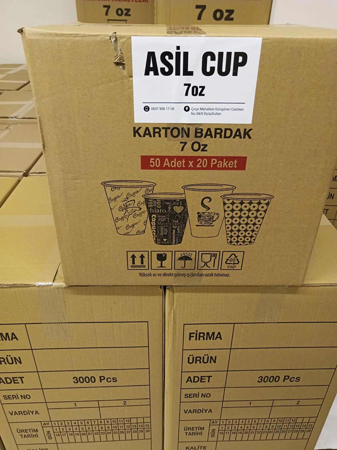 7 oz karton bardak 1000 adet