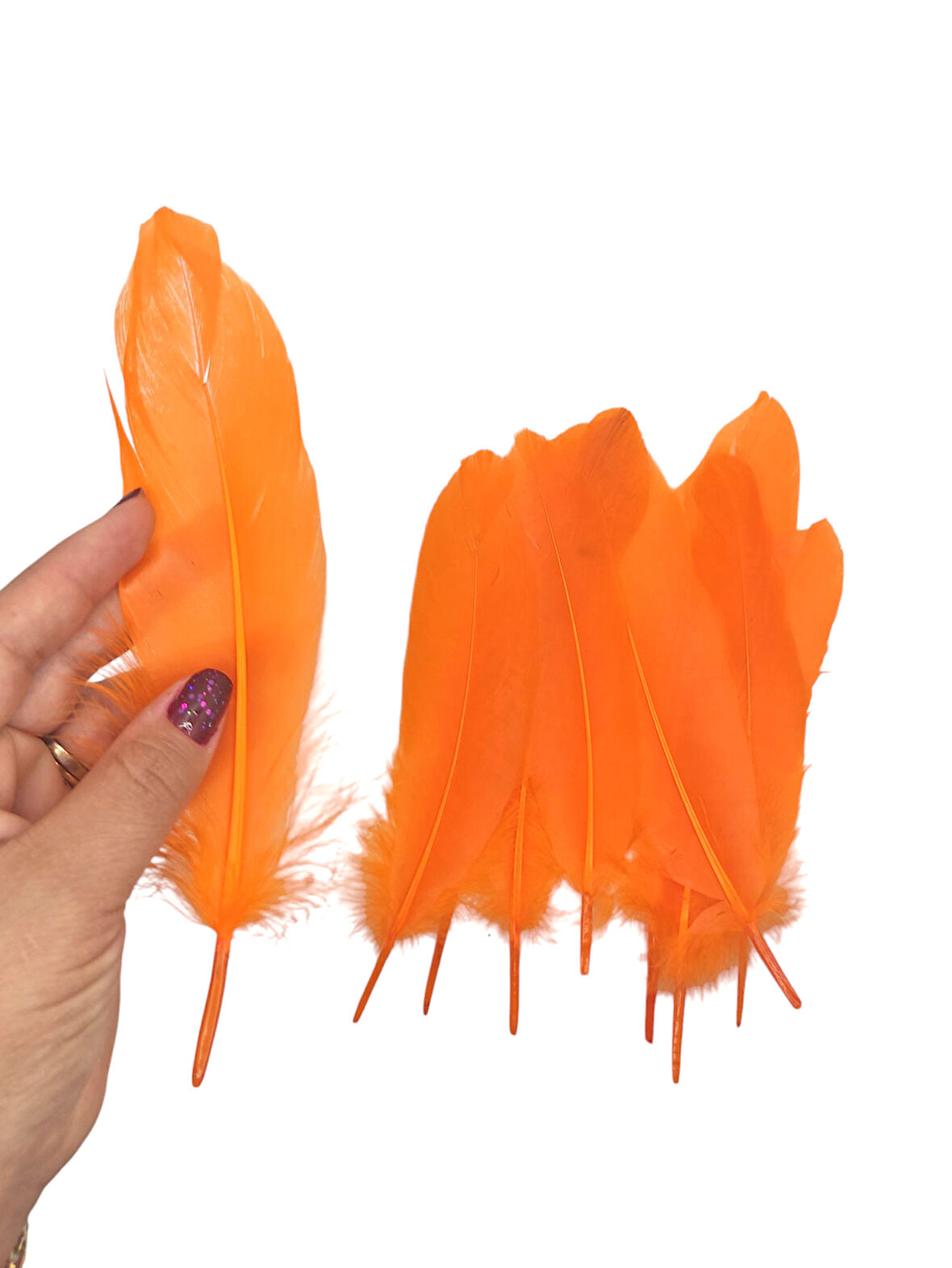 Turuncu Tüy El İşi Tüyleri, Okul Öncesi Etkinlik Tüy 10 Lu - 1 Paket