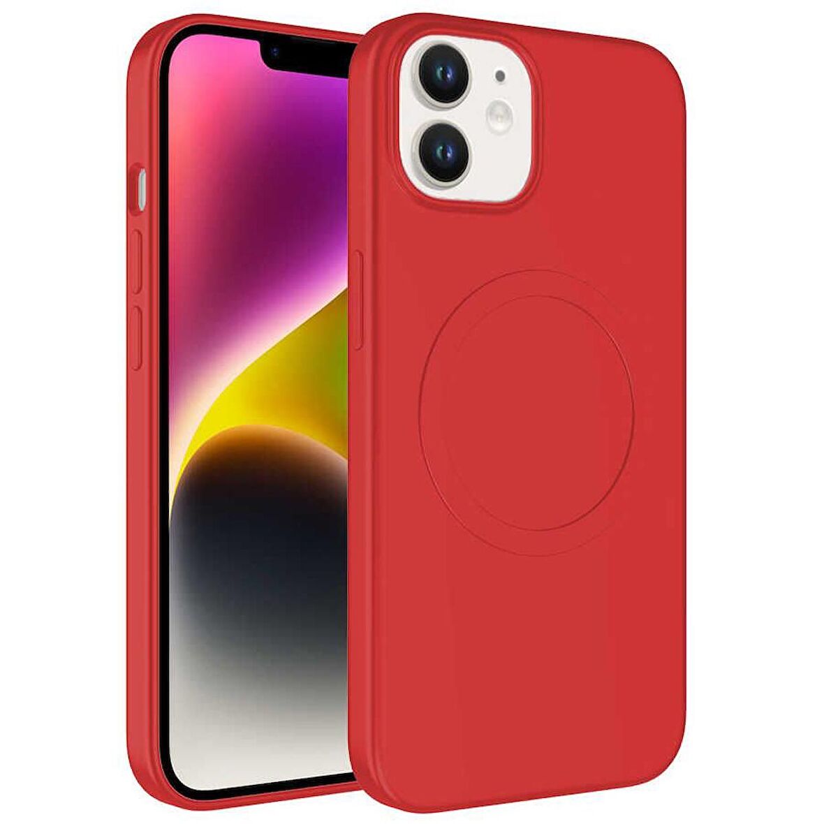 Smcase Apple iPhone 12 Kılıf Wireless Şarj Özellikli Plas Tacsafe Silikon