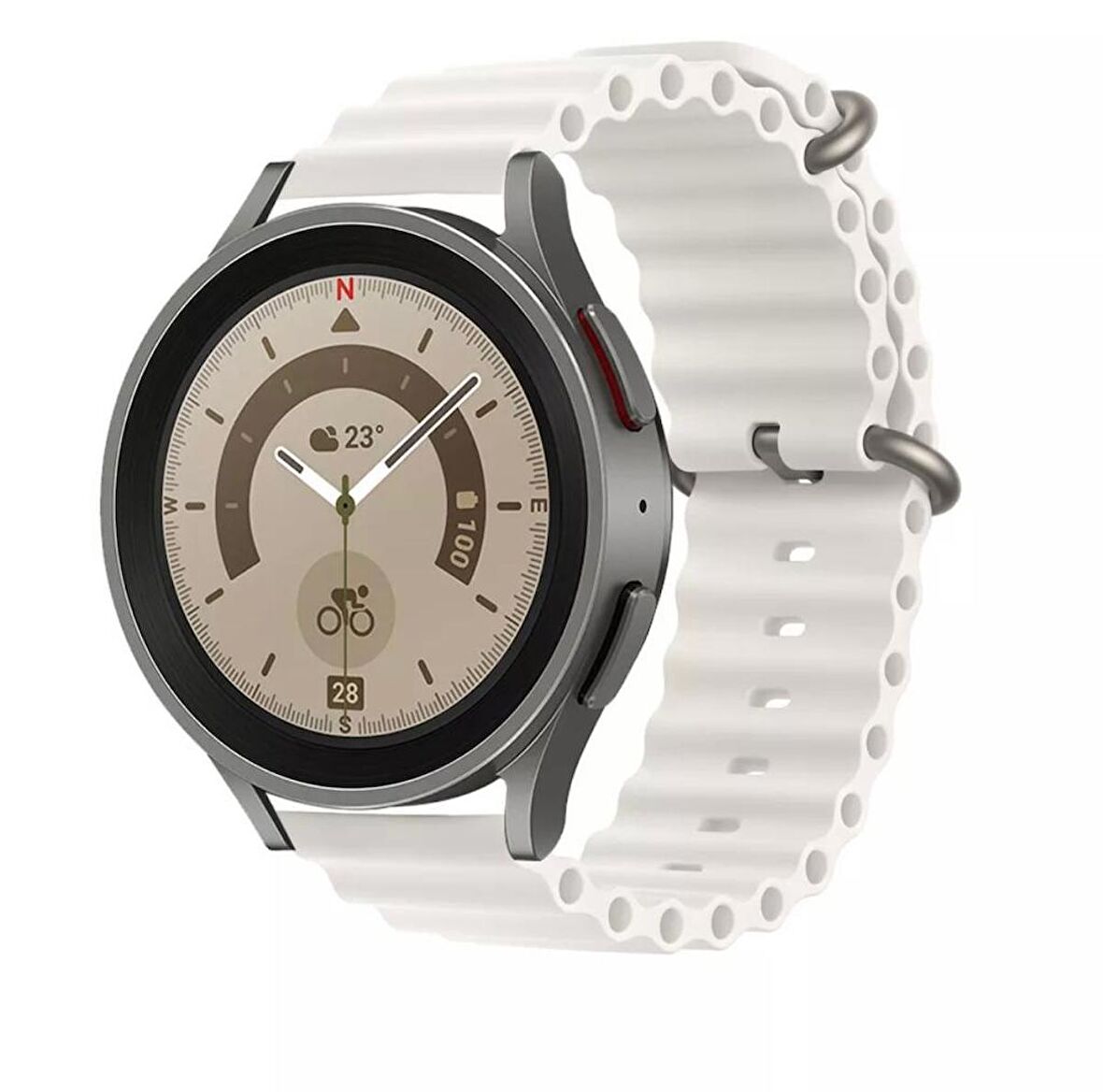 Huawei Watch Gt/gt2/gt2 Pro/gt3/gt3 Pro/haylou Ls05 Uyumlu 46Mm Silikon Kordon Ocean Kayış
