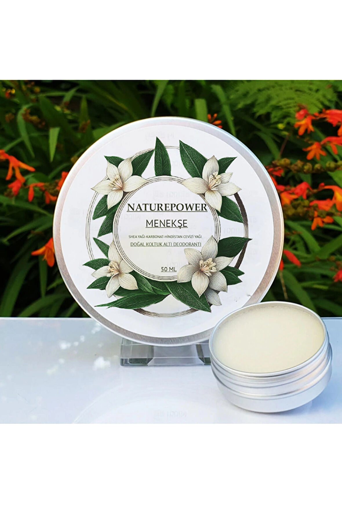Alüminyum İçermeyen Doğal İçerikli Menekşe Kokulu Krem Koltuk Altı Deodorantı 50 ML