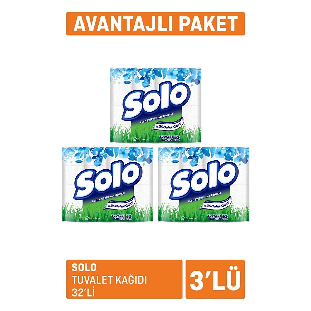 Solo Bambu Katkılı Tuvalet Kağıdı 96 Rulo