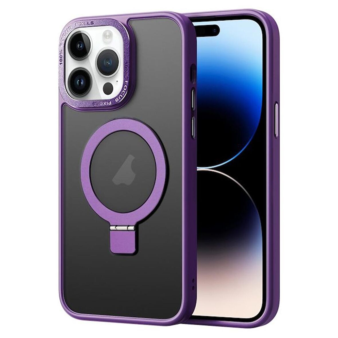 Smcase Apple iPhone 14 Pro Kılıf MagSafe Magnetic Standlı Feel Kapak