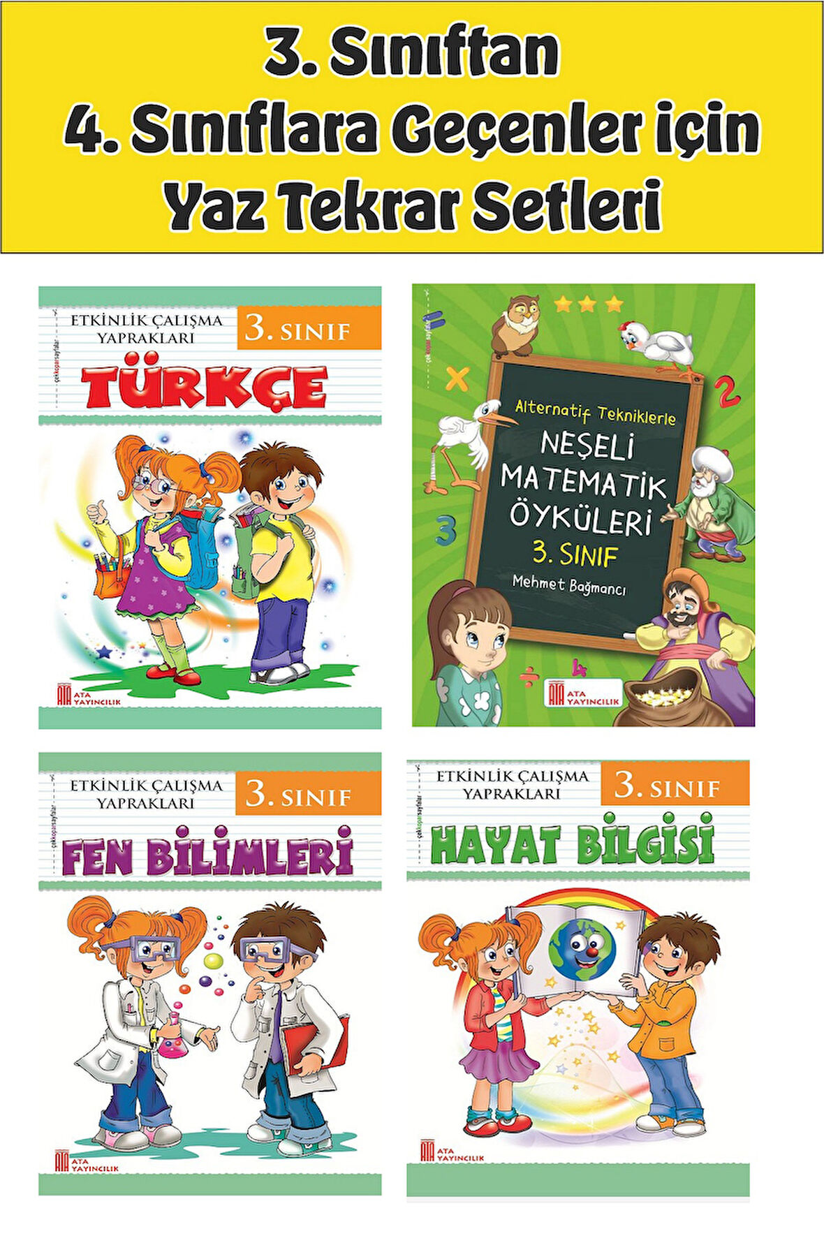 3.Sınıftan 4.Sınıfa Geçenler İçin Yaz Tekrar Setleri 1