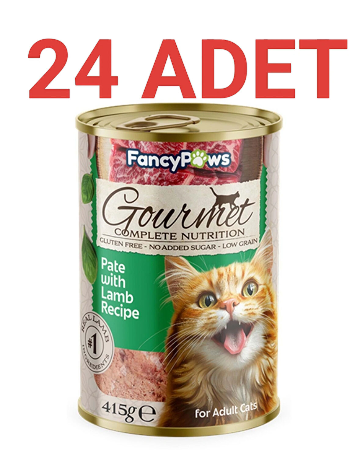 Fancy Paws Kuzu Etli Yetişkin Kedi Konserve Maması x 24 Adet