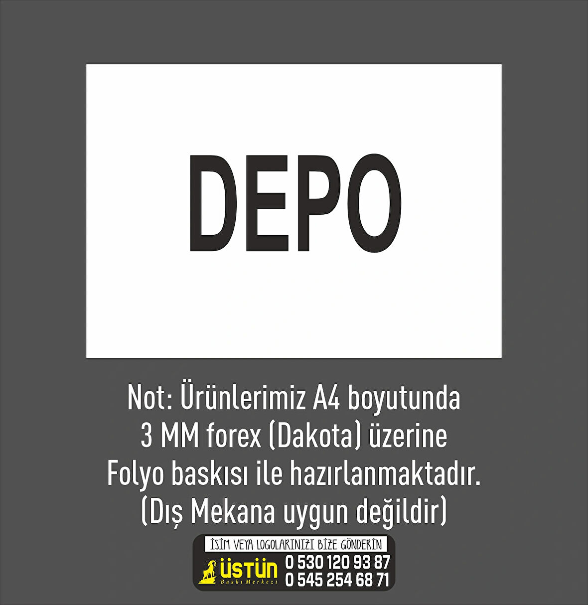 İŞ GÜVENLİĞİ LEVHASI DEPO
