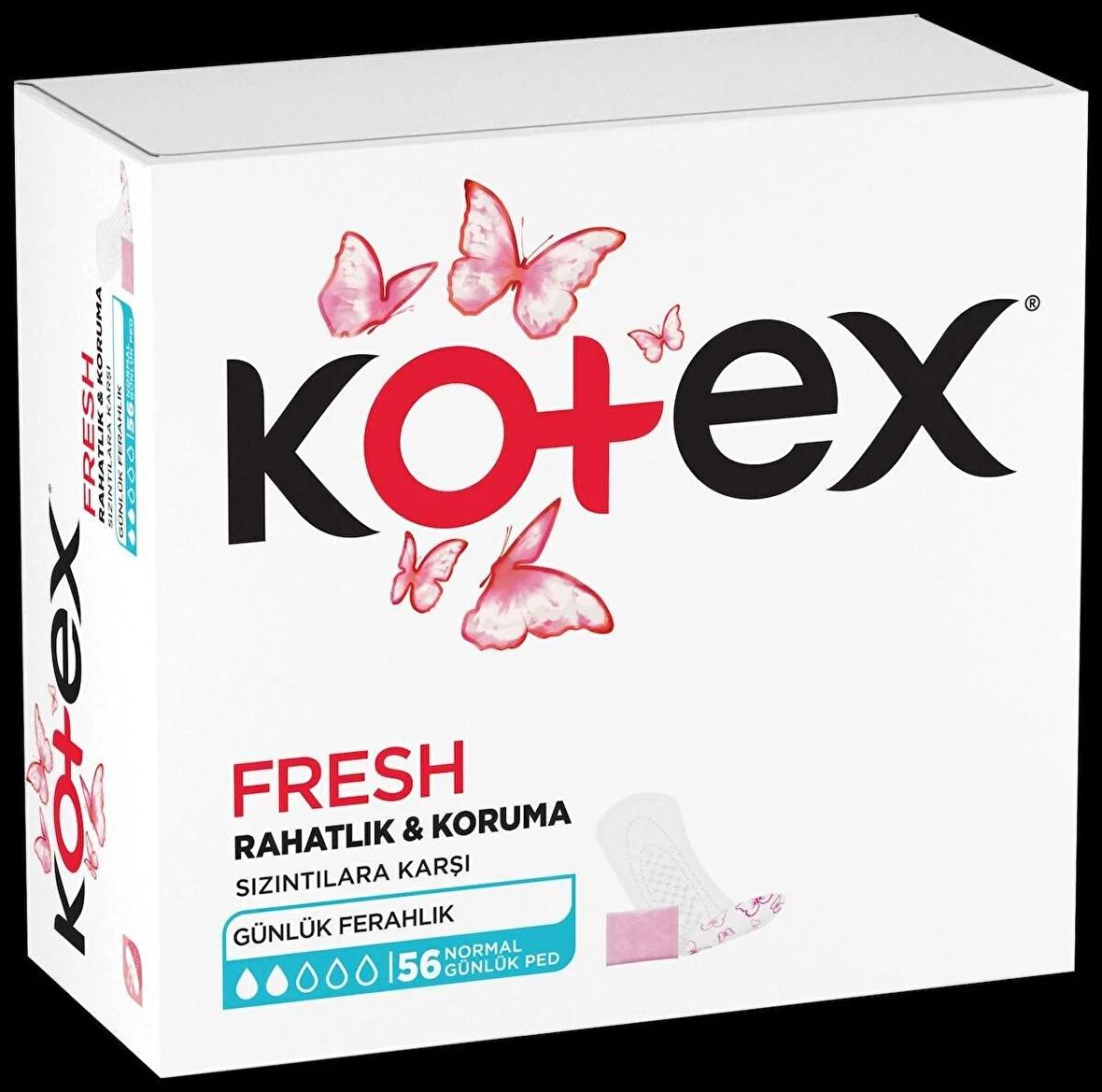 Kotex NORMAL GÜNLÜK PED 56'LÜ PARFÜMSÜZ