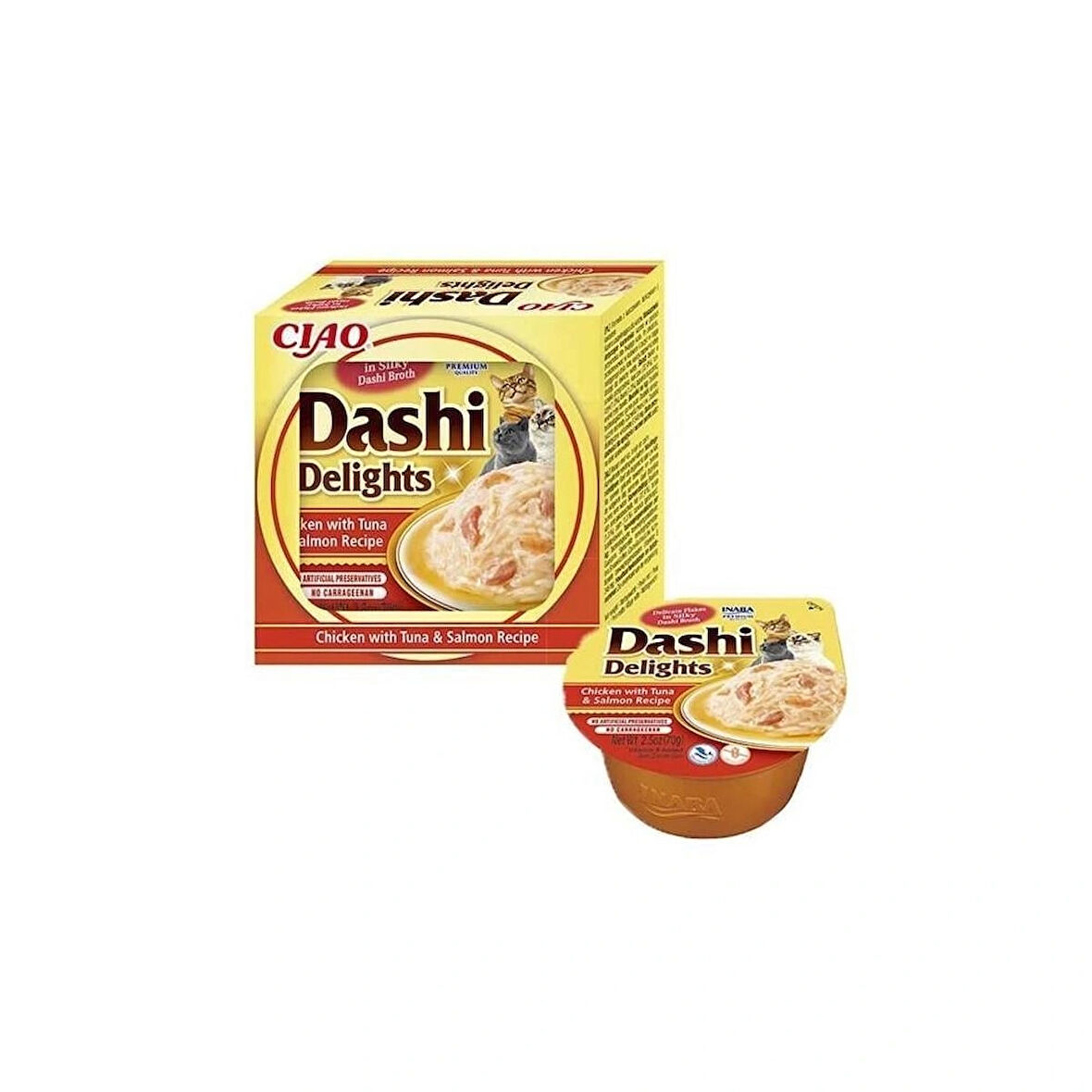 Ciao Dashi Delights Tavuk & Ton ve Somon Balıklı Kedi Çorbası 70 Gr