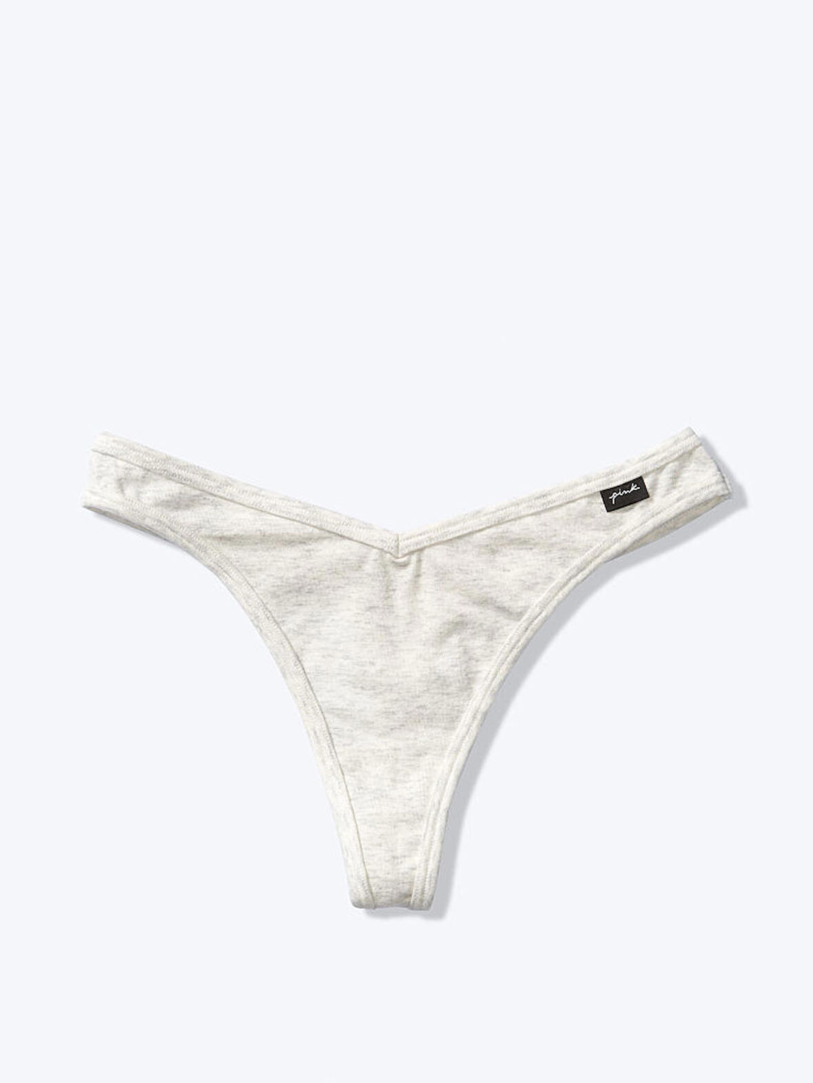 PINK V-Cut Front Cotton Smooth Thong V Kesim Pamuk Pürüzsüz Tanga Külot