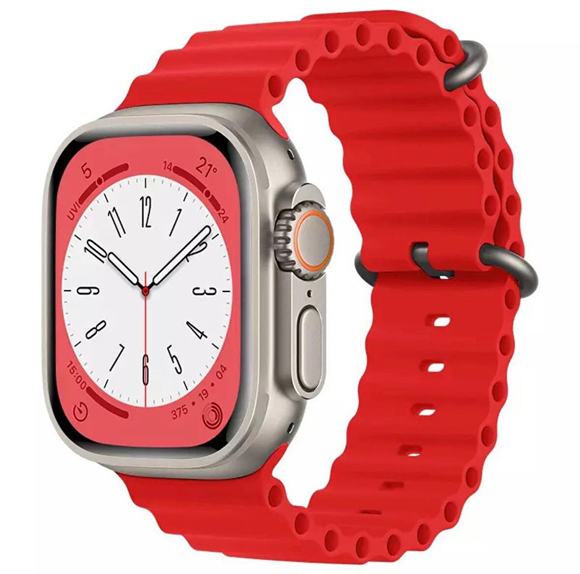 Apple Watch Ultra 49MM Uyumlu Ocean Kordon Silikon Kayış