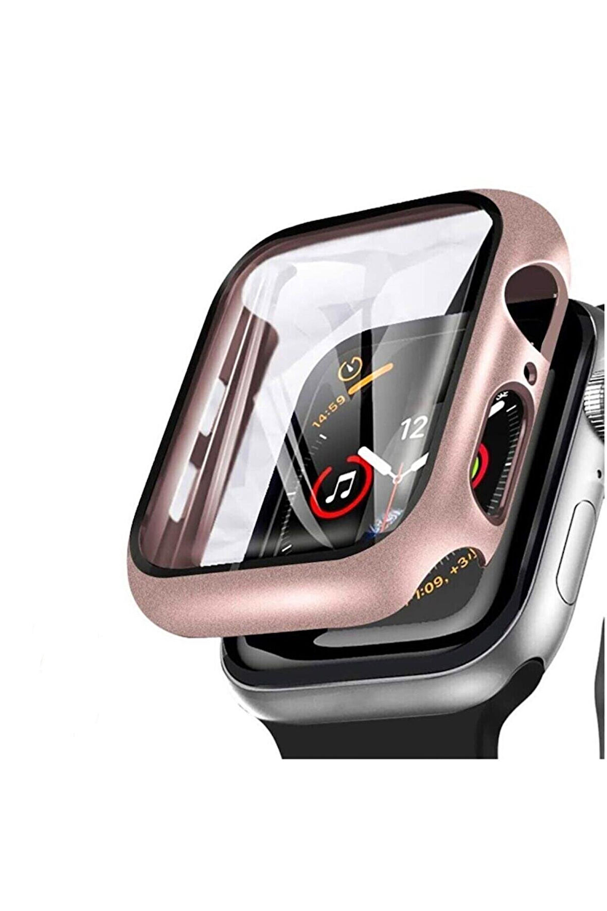 Apple Watch 7 8 45mm Uyumlu Kasa Ve Ekran Koruyucu 360 Tam Koruma Kılıf Gard