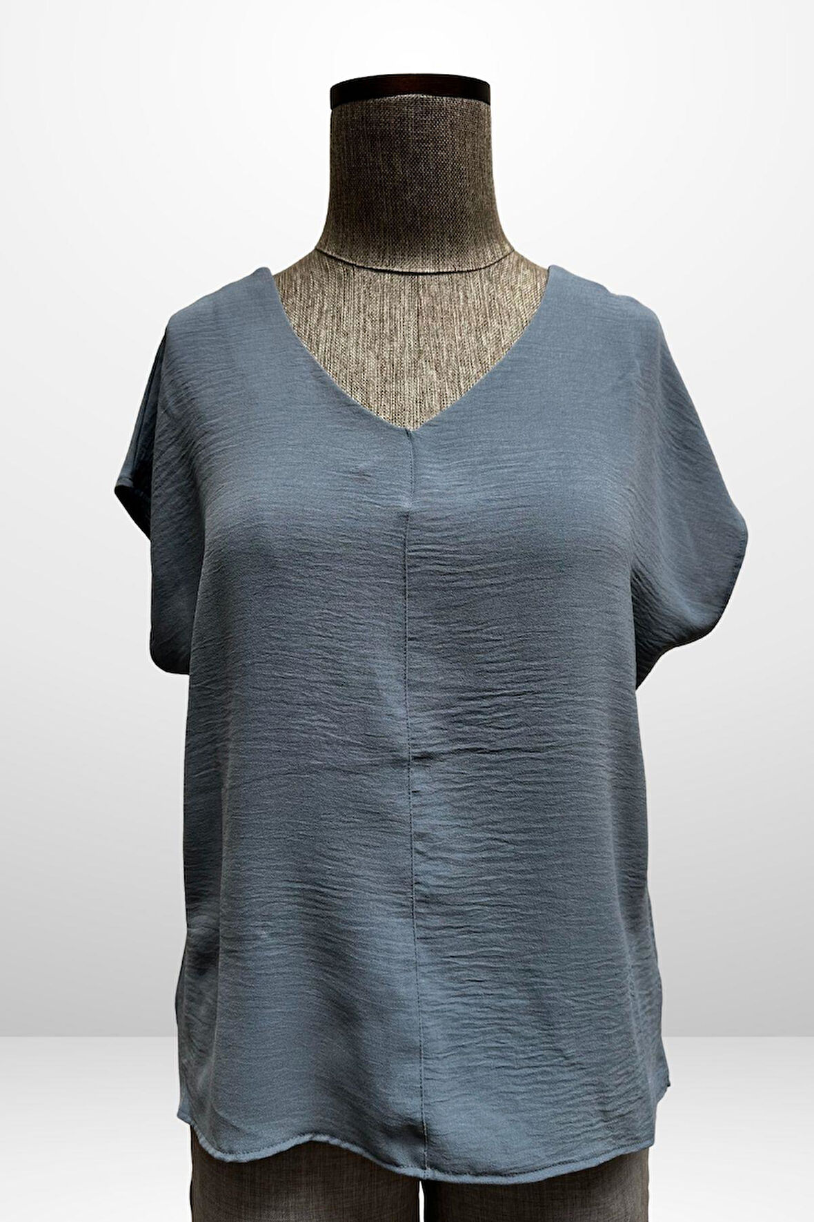 Kadın V Yaka Ayrobin Bluz