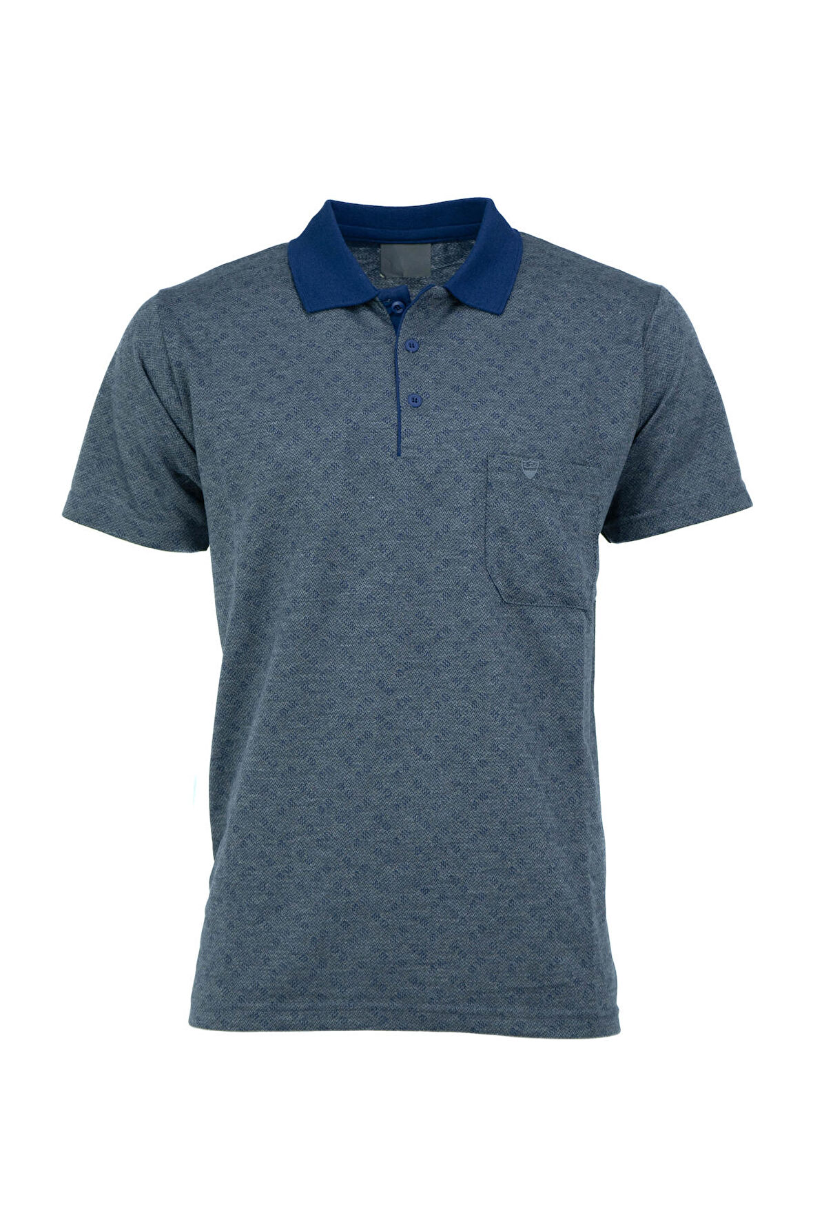 Oppland Erkek Polo Yaka Şık Desenli Cepli Kısa Kol Tam Kalıp Premium Pamuklu Jakarlı Kumaş T-Shirt