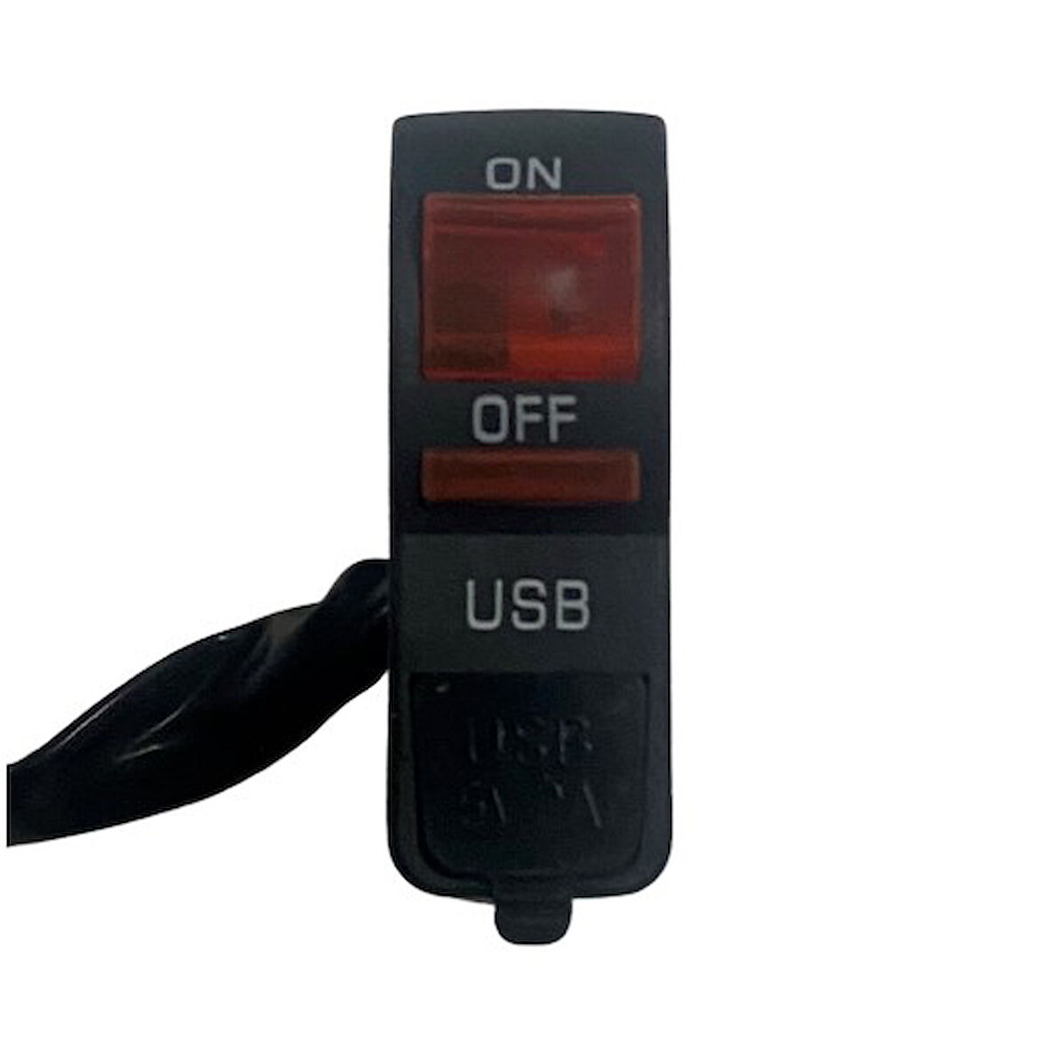 Motospartan Sis Farı Kumanda Açma Düğmesi Usb Beyaz Işıklı