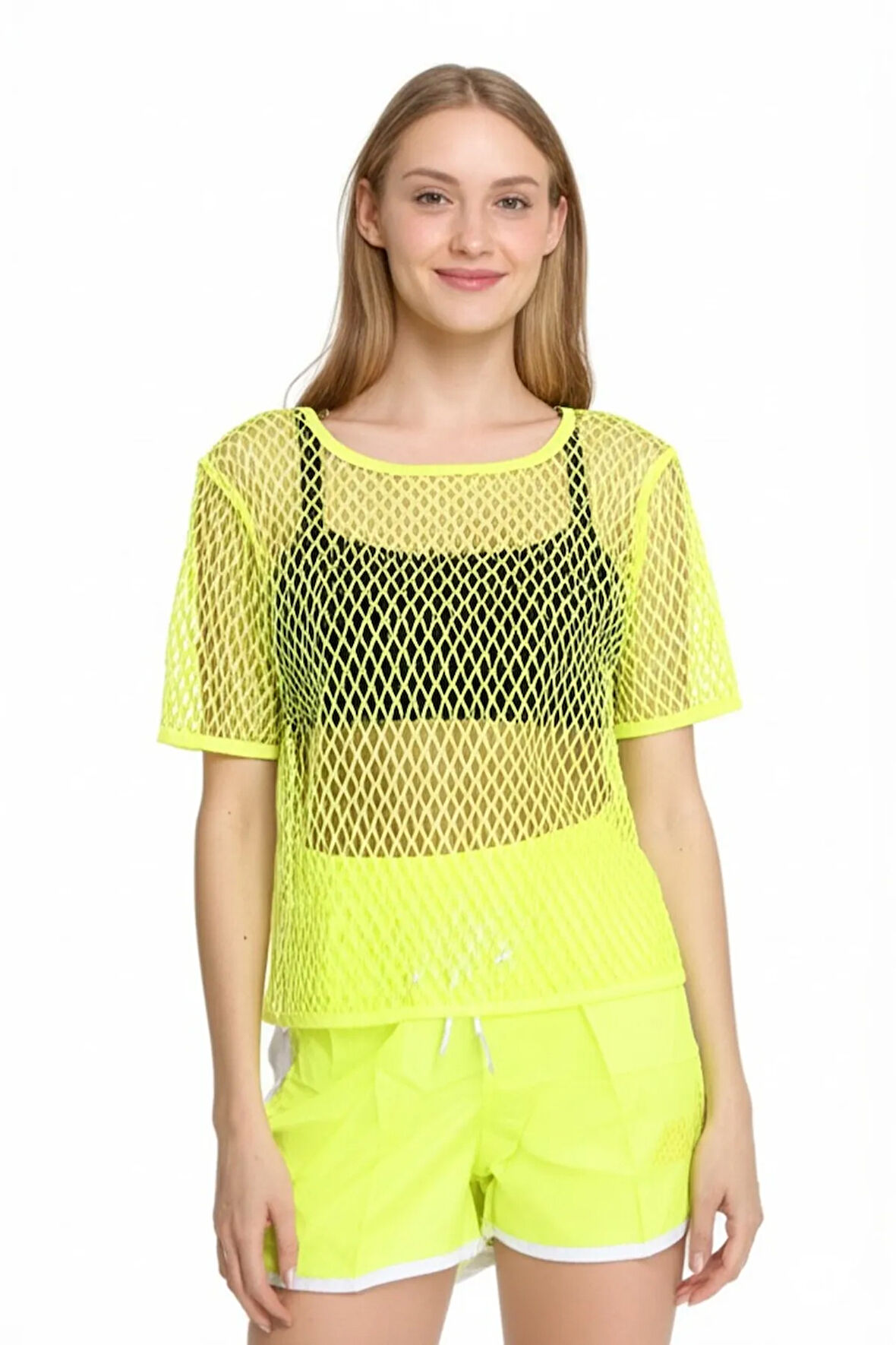 Kadın Plaj ve Deniz Şortu Günlük Hızlı Kurur Esnek Cepli Bağcıklı RahatKesim OPKPDS26OPMOD12