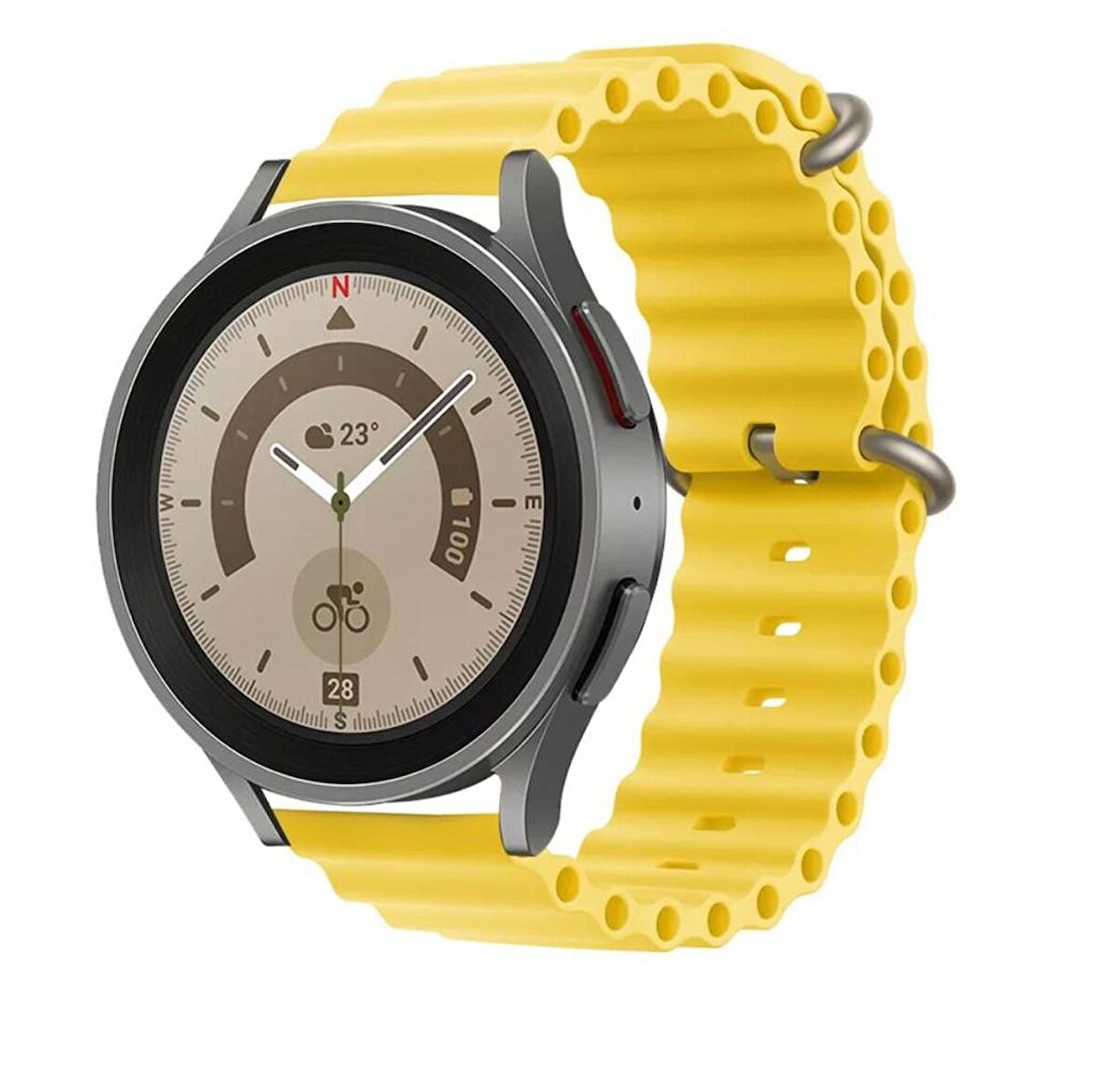 Huawei Watch Gt/gt2/gt2 Pro/gt3/gt3 Pro/haylou Ls05 Uyumlu 46Mm Silikon Kordon Ocean Kayış