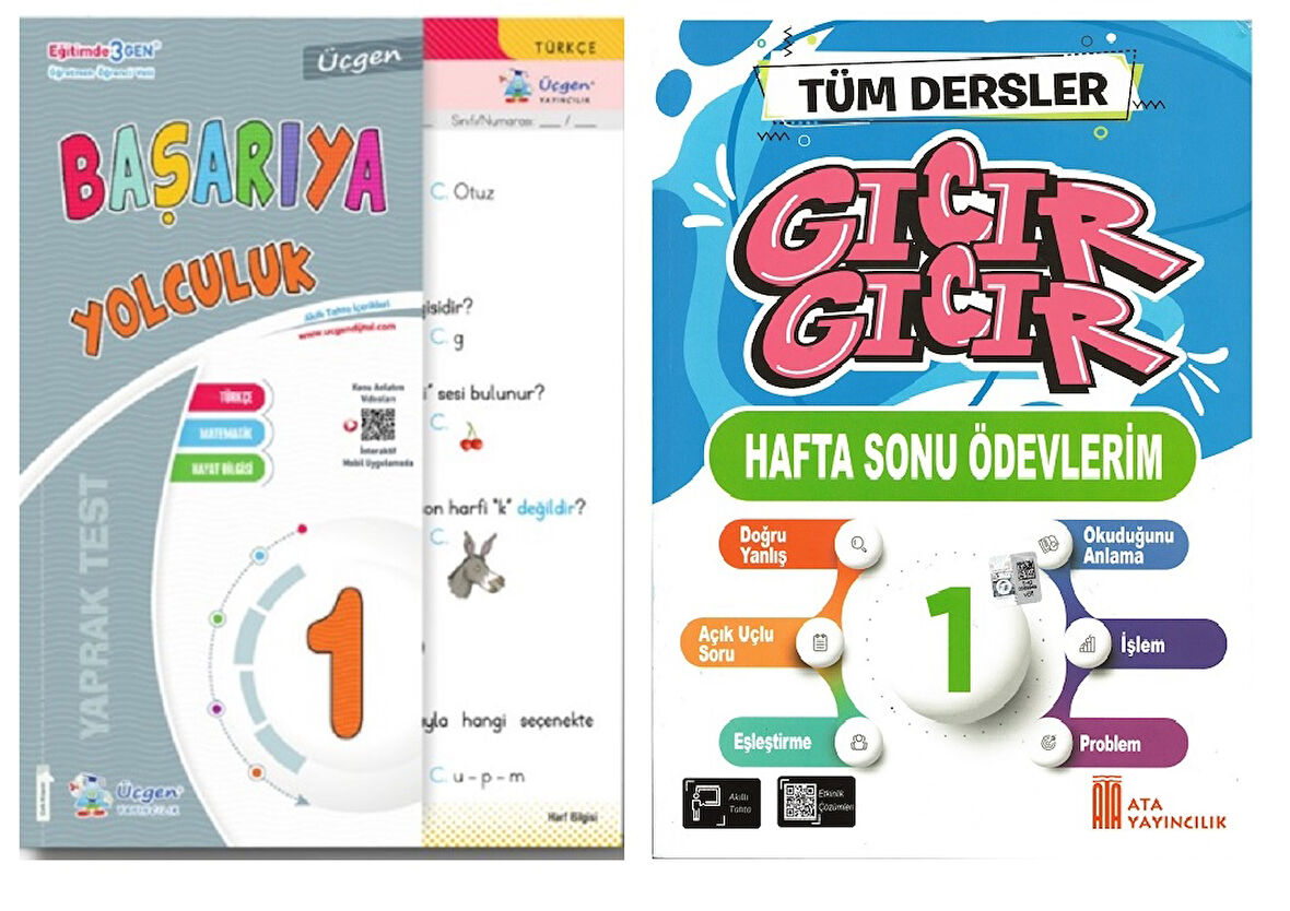 Üçgen 1.Sınıf Başarıya Yolculuk Yaprak Test + Hafta Sonu Ödevlerim (2.Dönem Konuları)