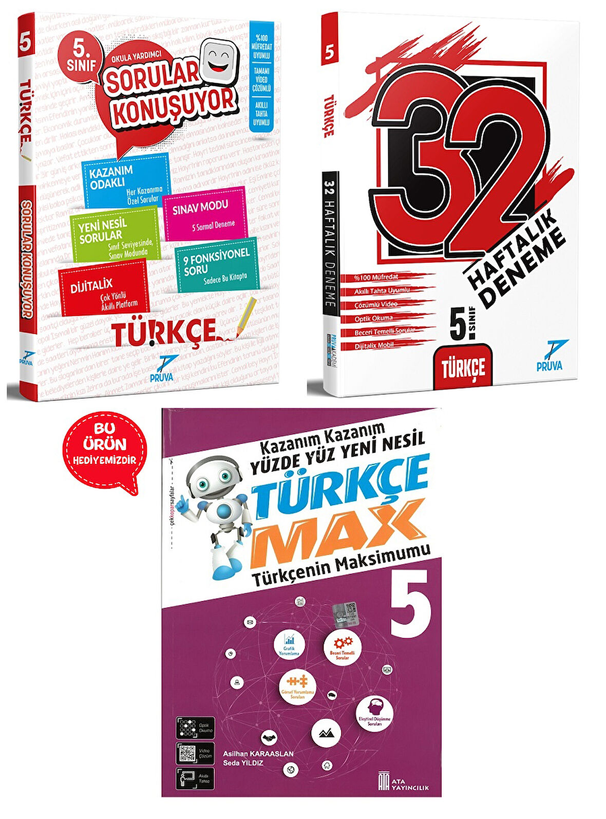5.Sınıf Pruva Türkçe Soru Bankası+32 Hafta Denemeleri (Hediyeli)