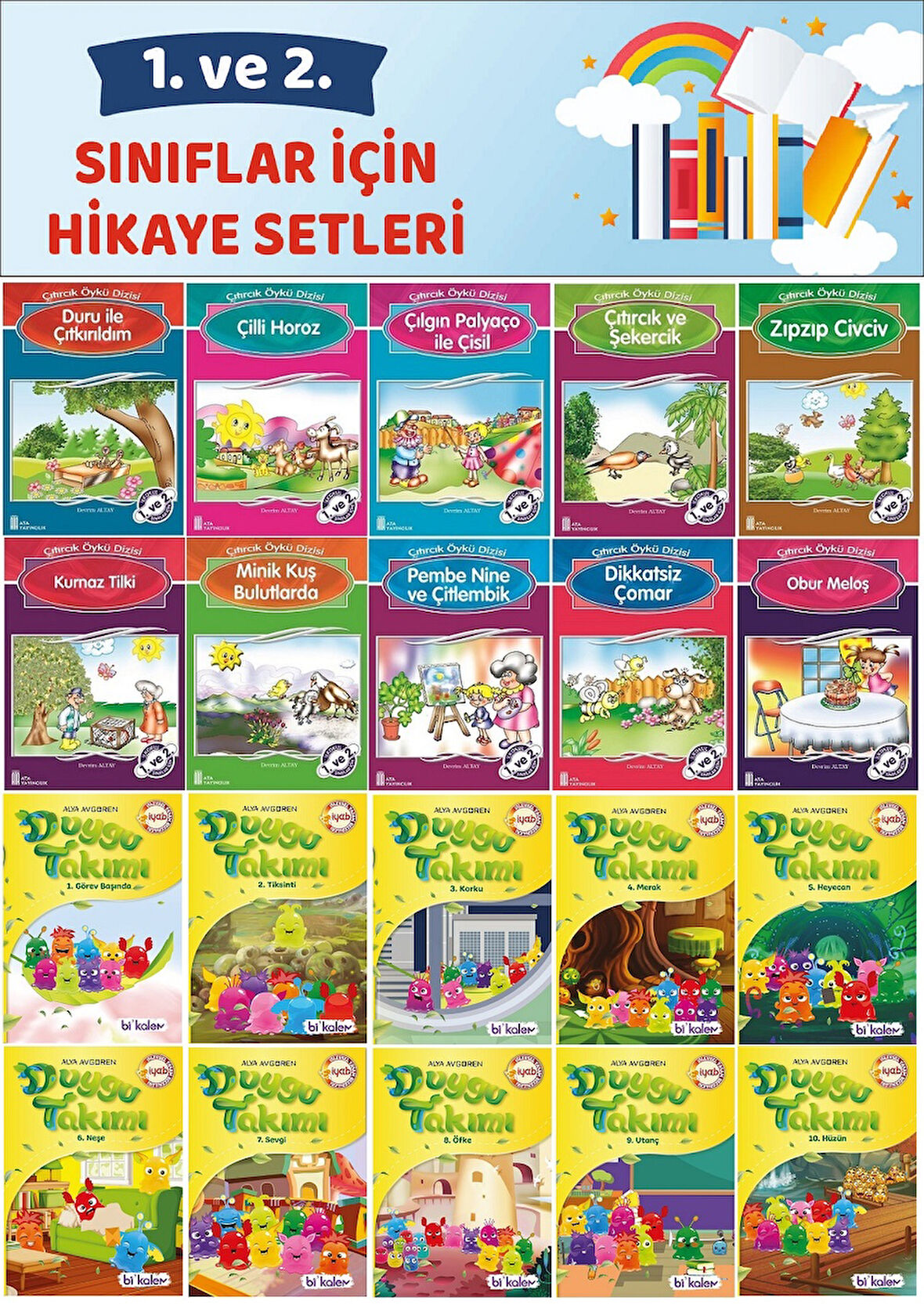 1.ve 2.Sınıflar İçin 20 li Hikaye Seti 2 (32 Sayfa)