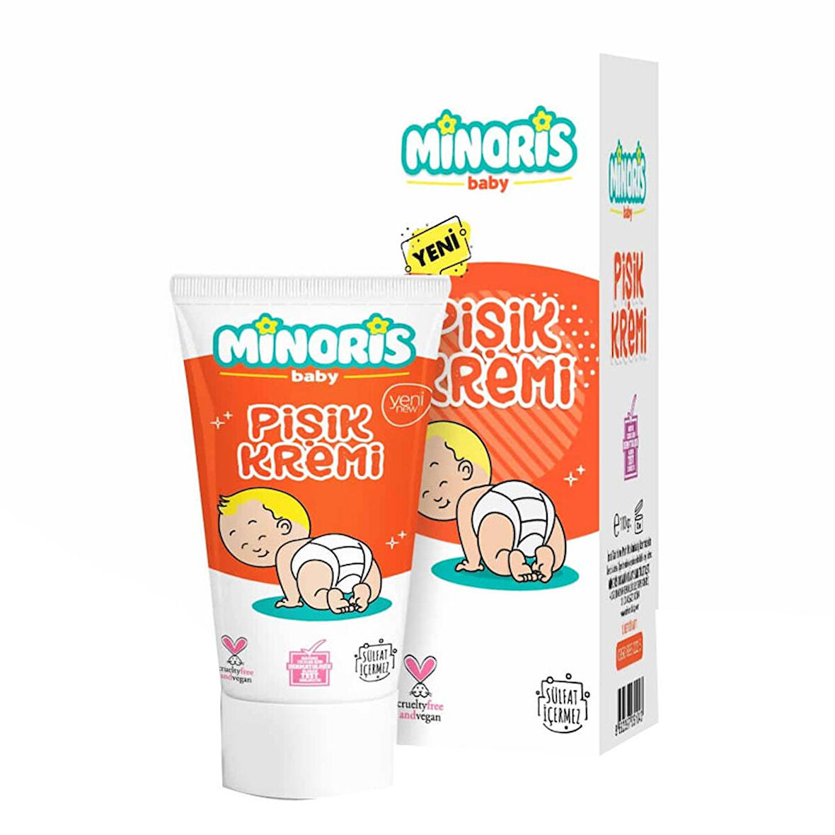 Minoris Baby Bebekler İçin Tamamen Doğal Pişik Bakım Kremi 110 gr