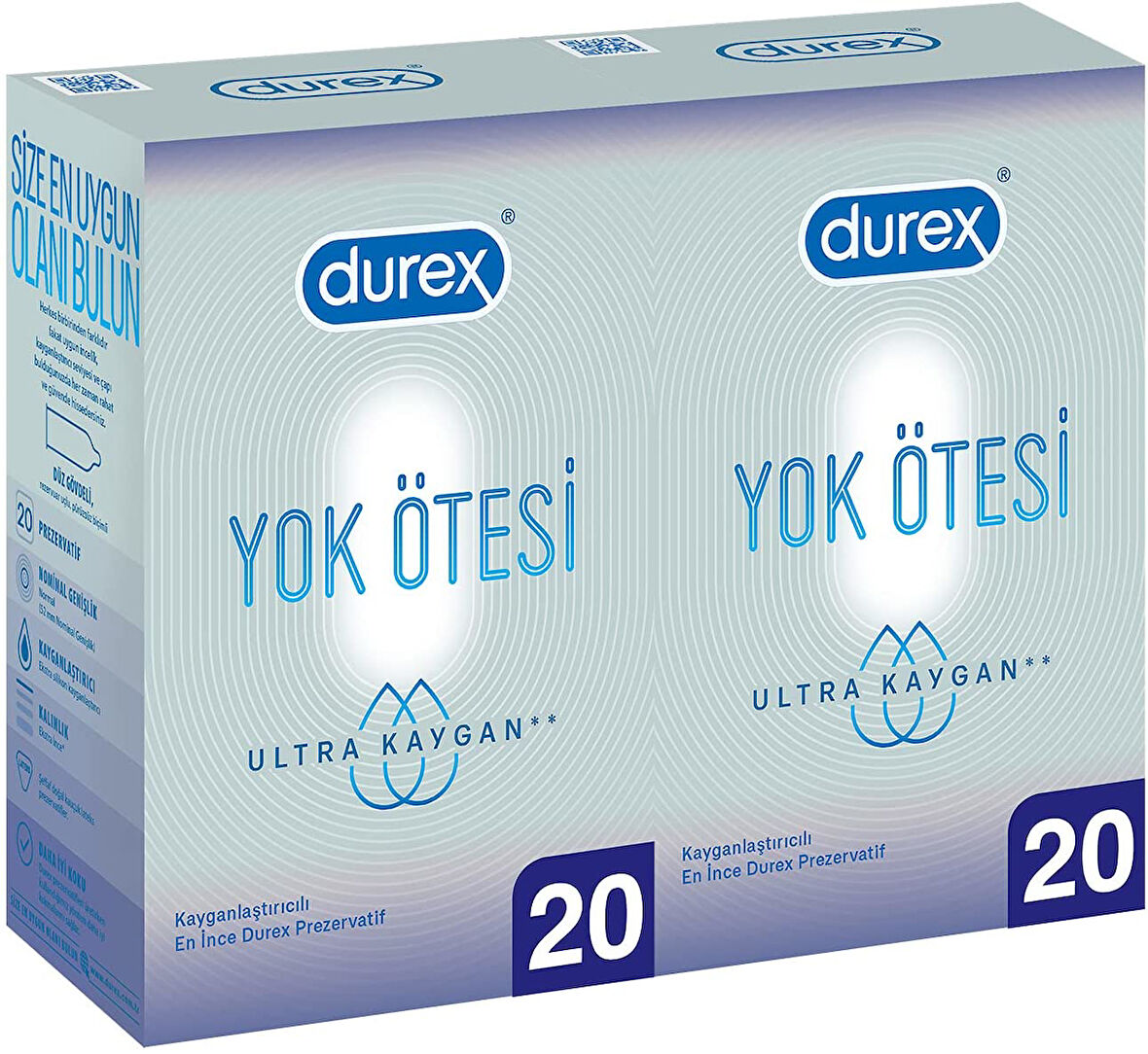 Durex Yok Ötesi Ultra Kaygan Prezervatif, 40’lı Ekonomik Avantaj Paket