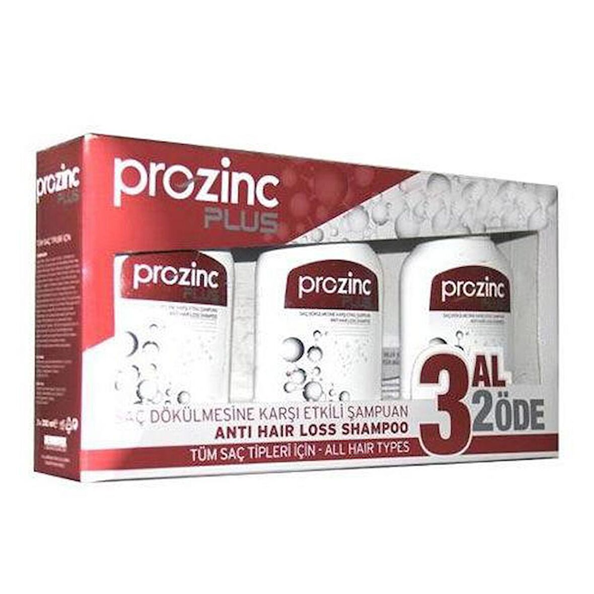 Prozinc Saç Dökülmesine Karşı Etkili Şampuan 300 ml 3al 2öde