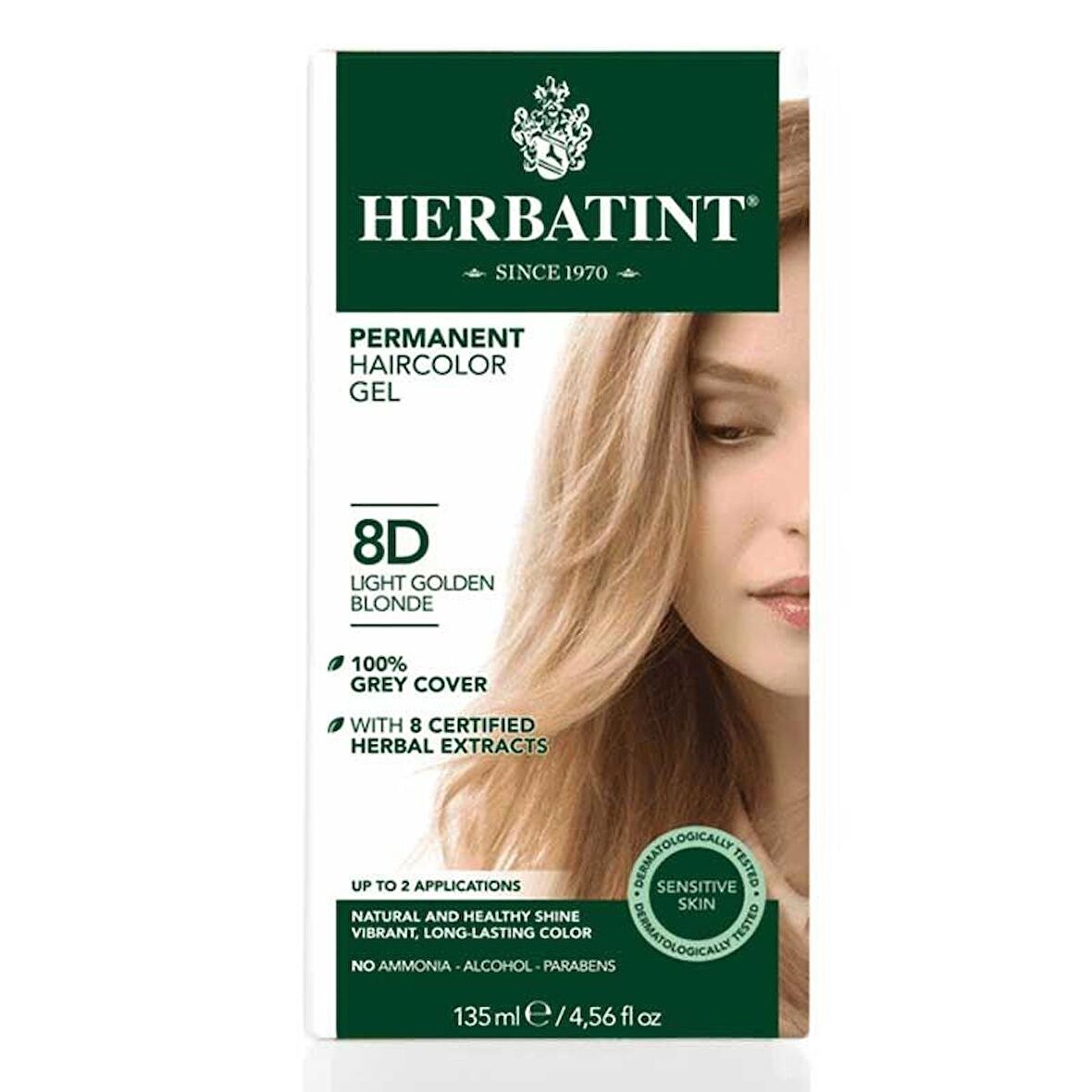 Herbatint Bitkisel Saç Boyası 8D Blond Clair Dore