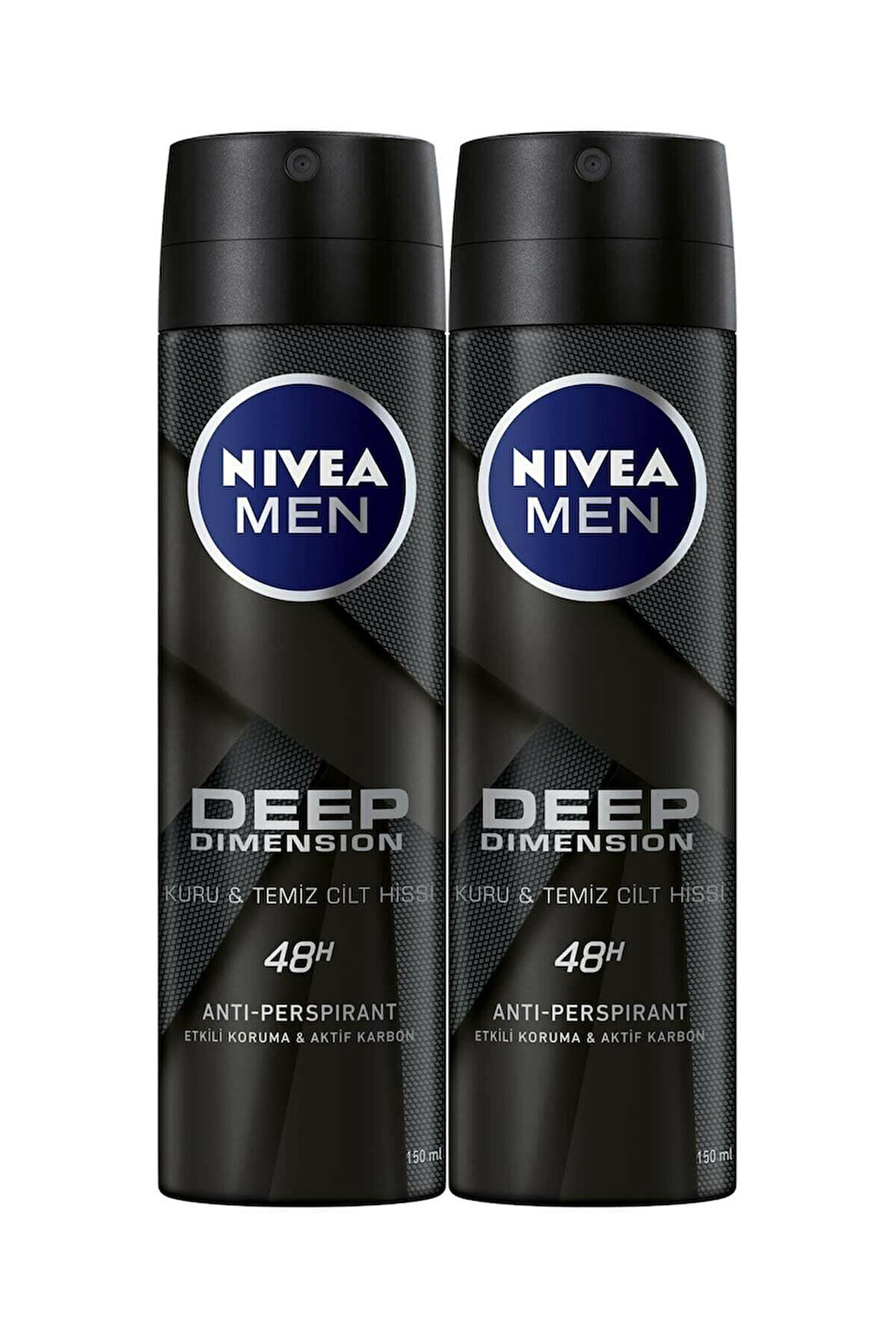 Nivea Men Deep Dimensıion Sprey Deodorant Erkek 150 ml 2'li Avantaj Paketi