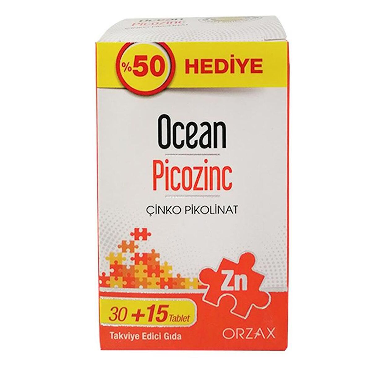 Orzax Ocean Picozinc Takviye Edici Gıda 45 Tablet