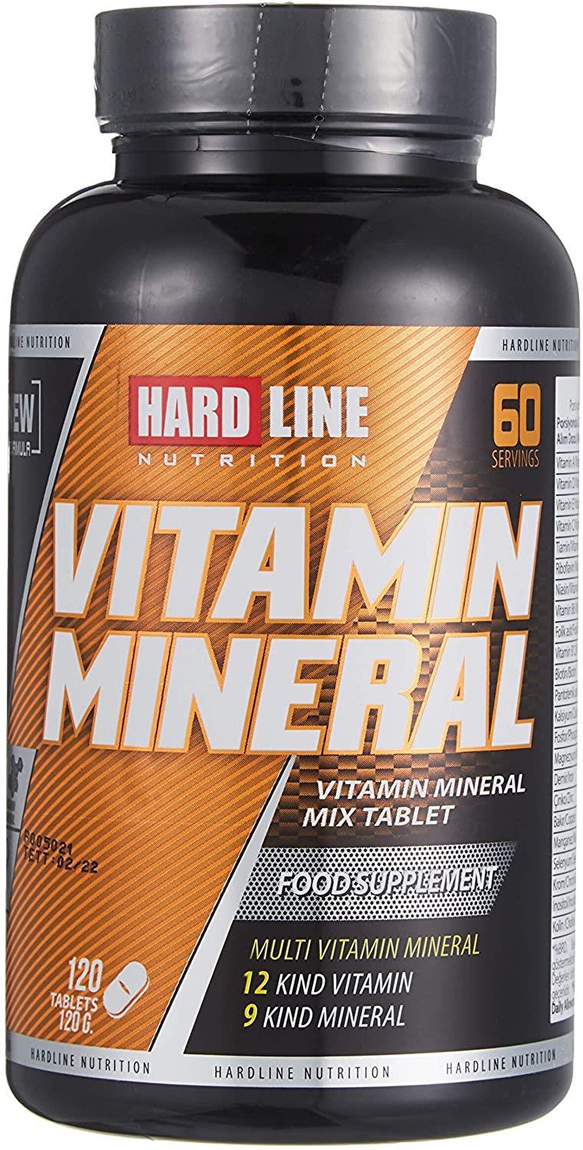 Hardline Nutrition Vitamin Mineral, 200 Gr