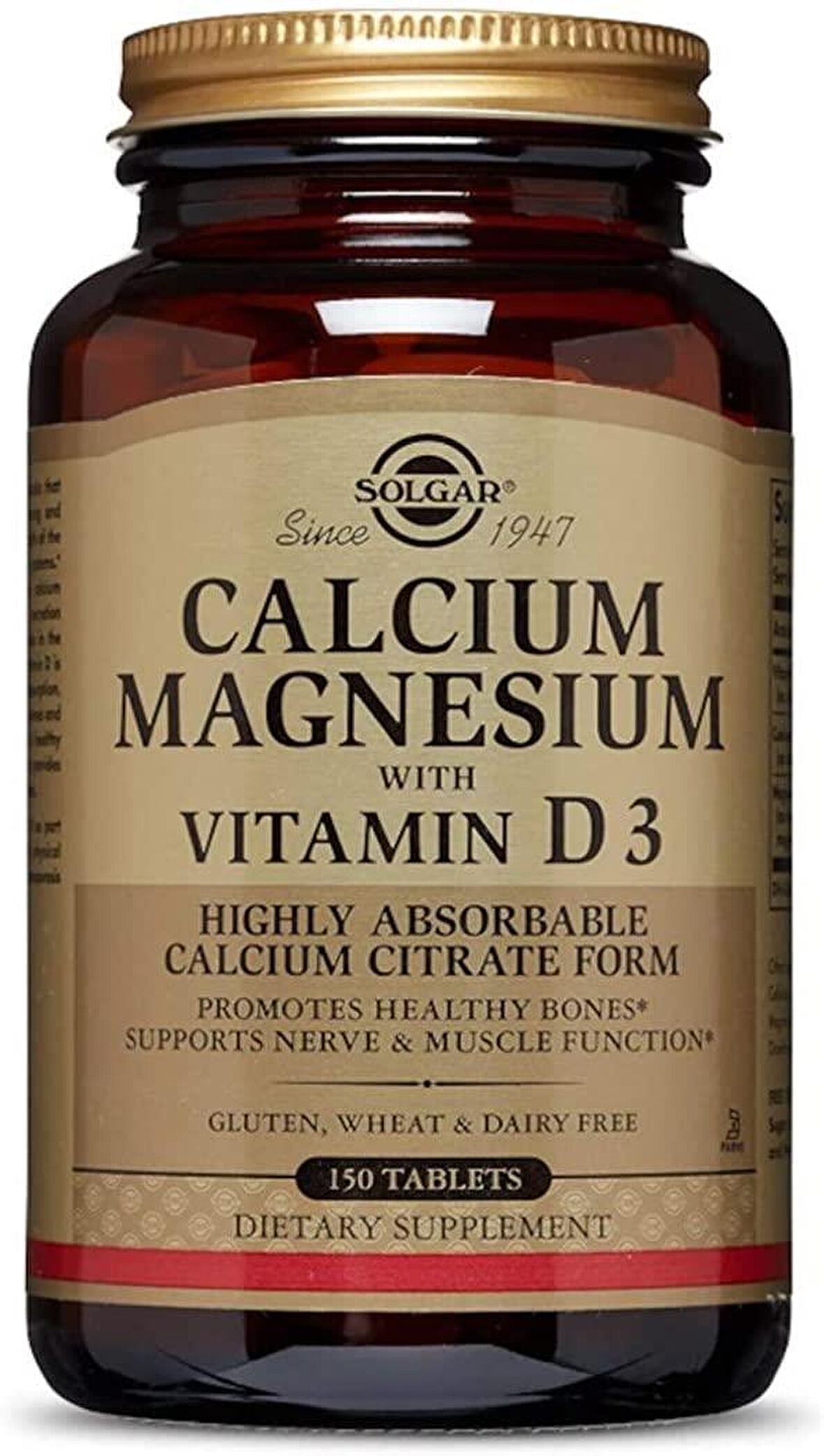 Solgar Calcium Magnesium with Vitamin D3 150 Tablet