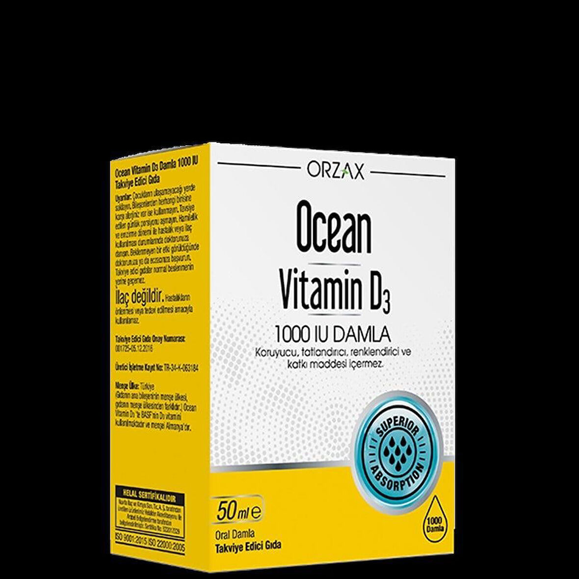Ocean Vitamin D3 1000 IU Damla 50 ml - Diş Beyazlatıcı Köpük Hediye