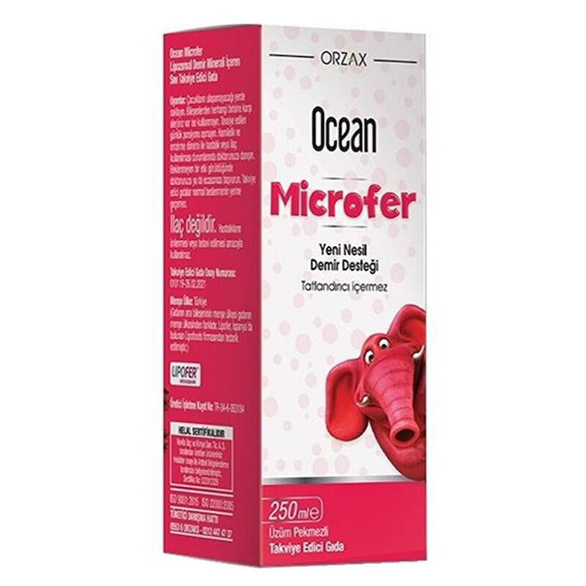 Orzax Ocean Microfer Lipozomal Demir Sıvı Takviye Edici Gıda 250 ml - Diş Beyazlatıcı Köpük Hediye