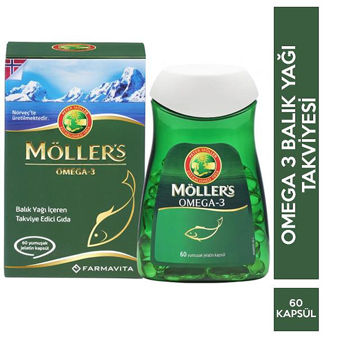 Möllers Omega 3 Balık Yağı 60 Kapsül - Diş Beyazlatıcı Köpük Hediye